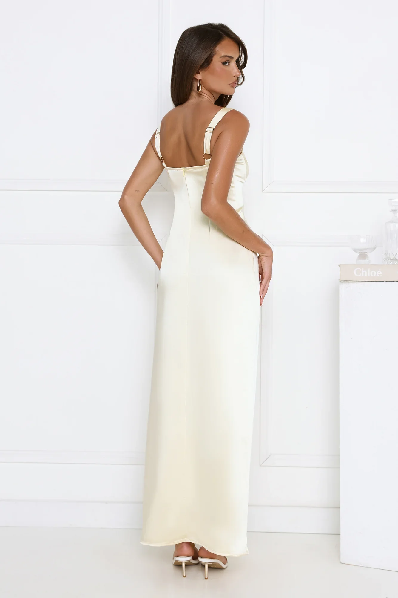 Headturner Energy Satin Maxi Dress Yellow - luluinthesky