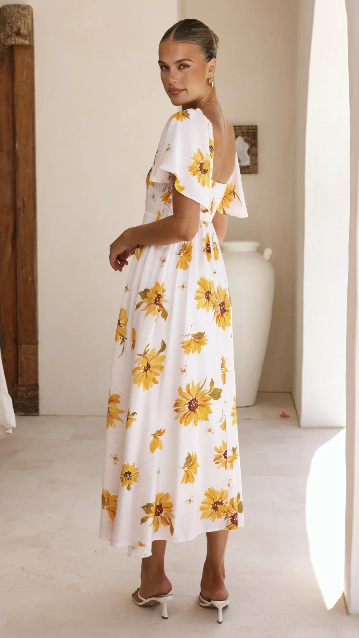 Vivian Maxi Dress - Sunflower Print