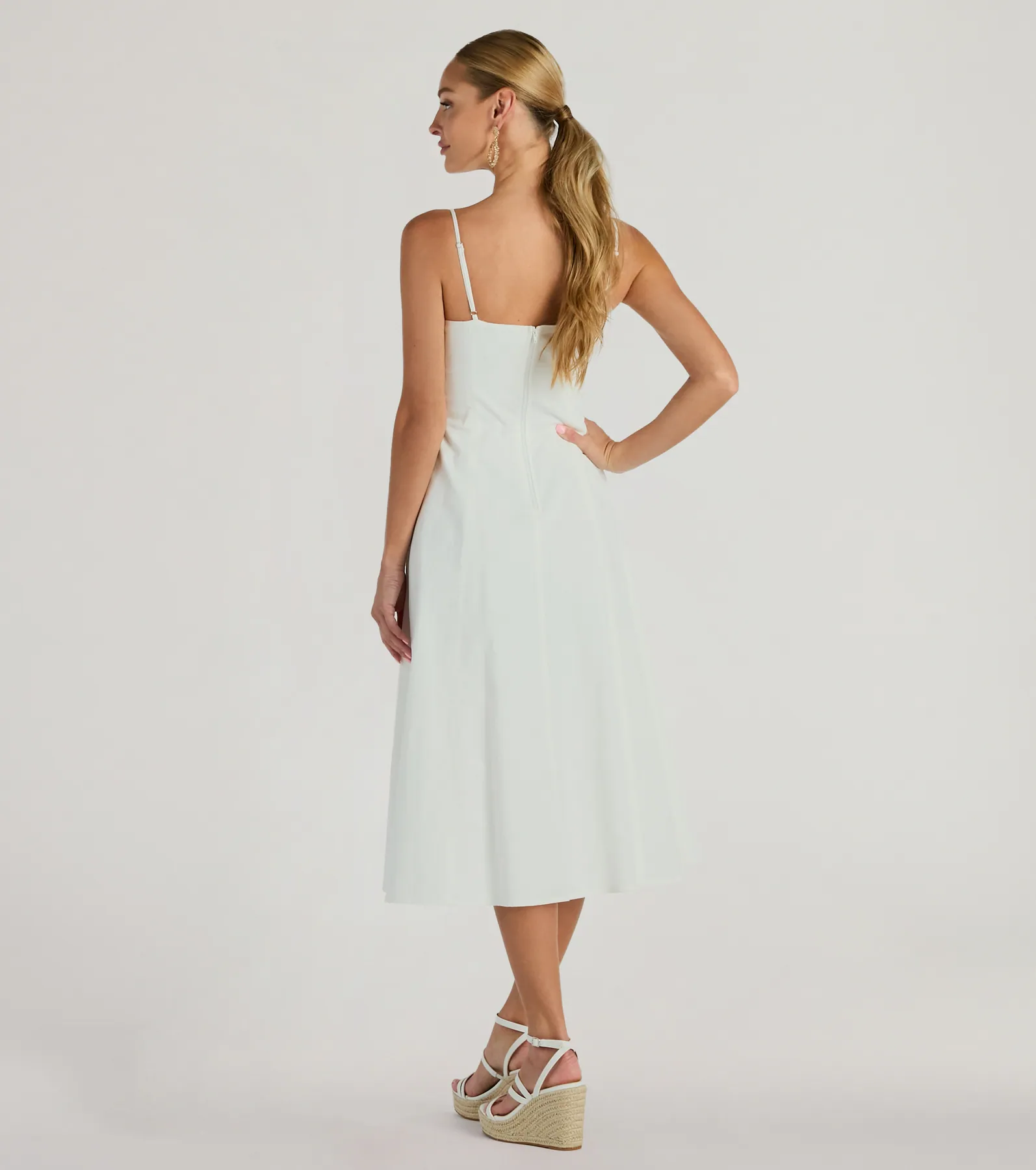 Flawless Beauty Cutout A-Line Midi Dress