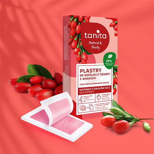 TANITA NATURAL&FRUITY Plastry do depilacji twarzy z woskiem 12szt.