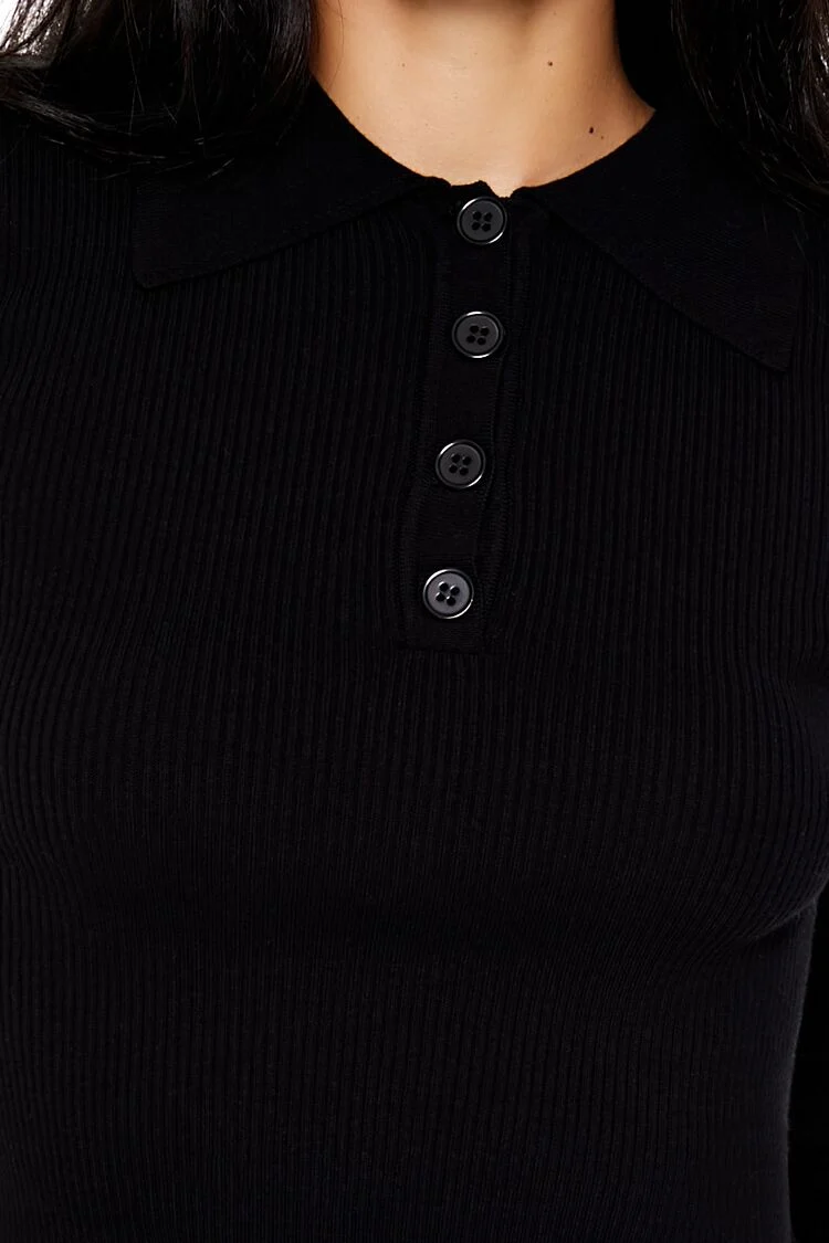 Ribbed Knit Cropped Sweater