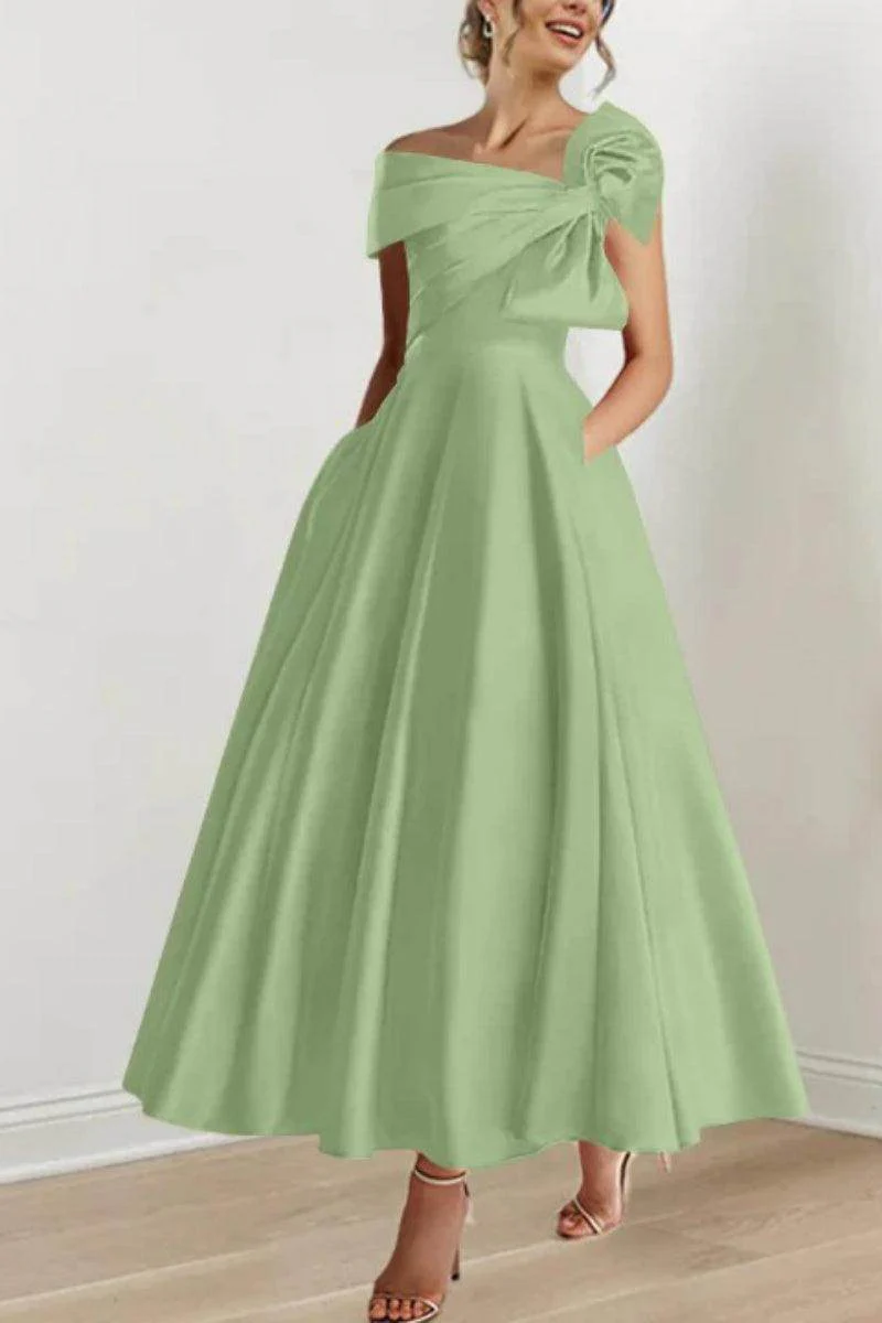 A Line Off The Shoulder Mother Dresses with Bows CM0333
