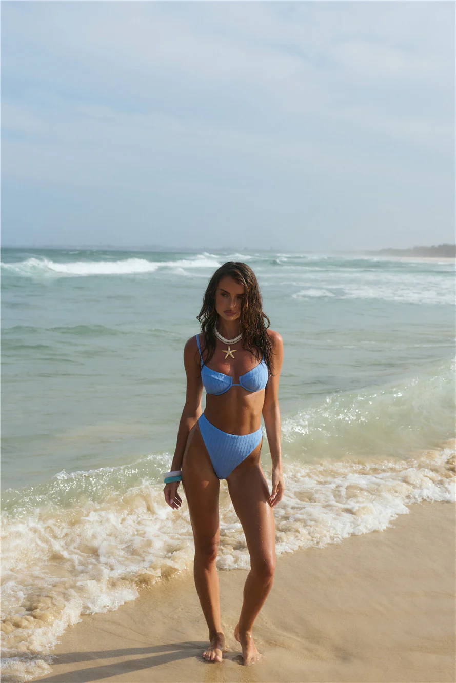 Island Aura Swim Top Blue