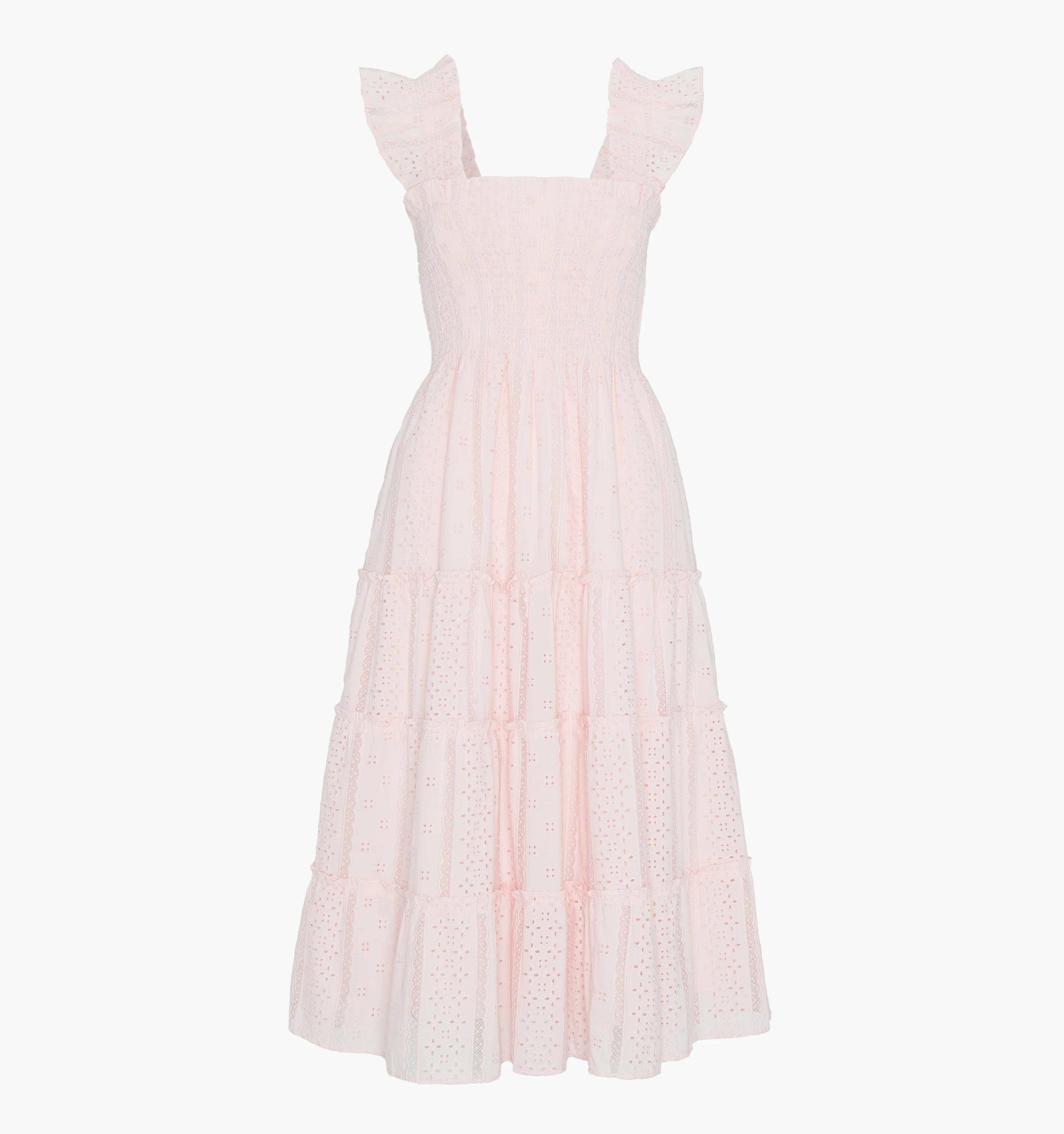 The Ellie Nap Dress - Pink Broderie Voile