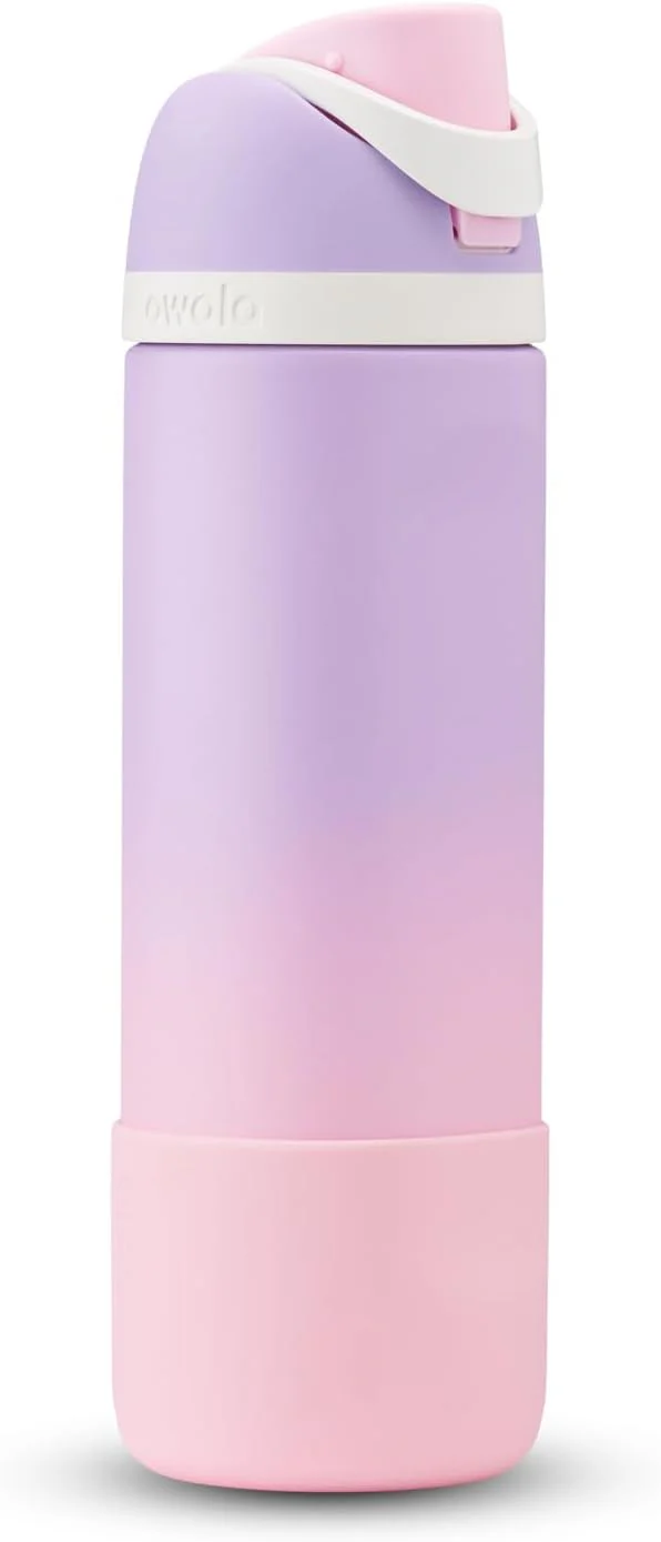 Owala 24oz FreeSip Stainless Steel Water Bottle with Protective Boot - Lavender Soul Sister Edition