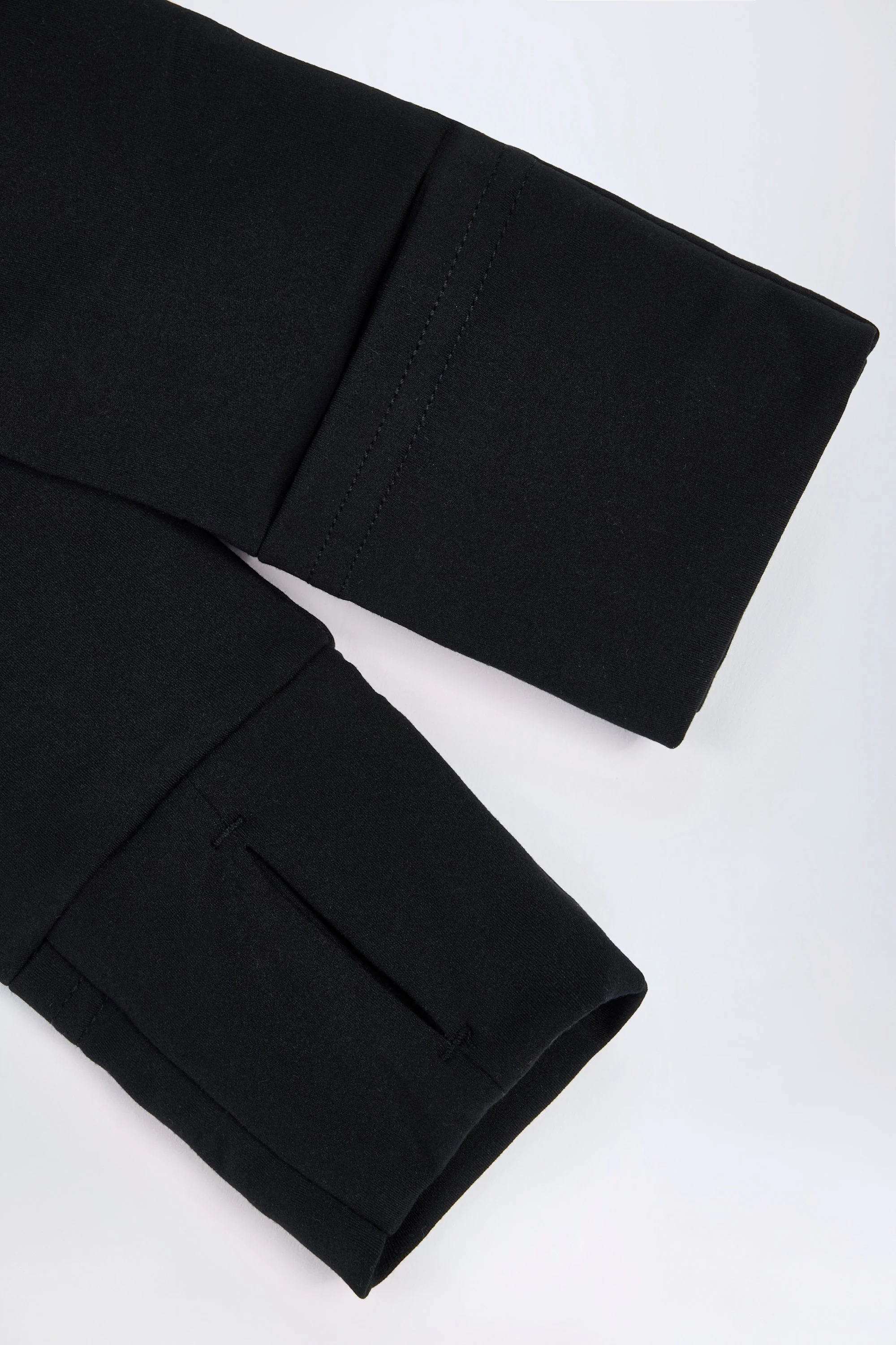 Soft Active Hooded Mid-Layer Jacket in Black