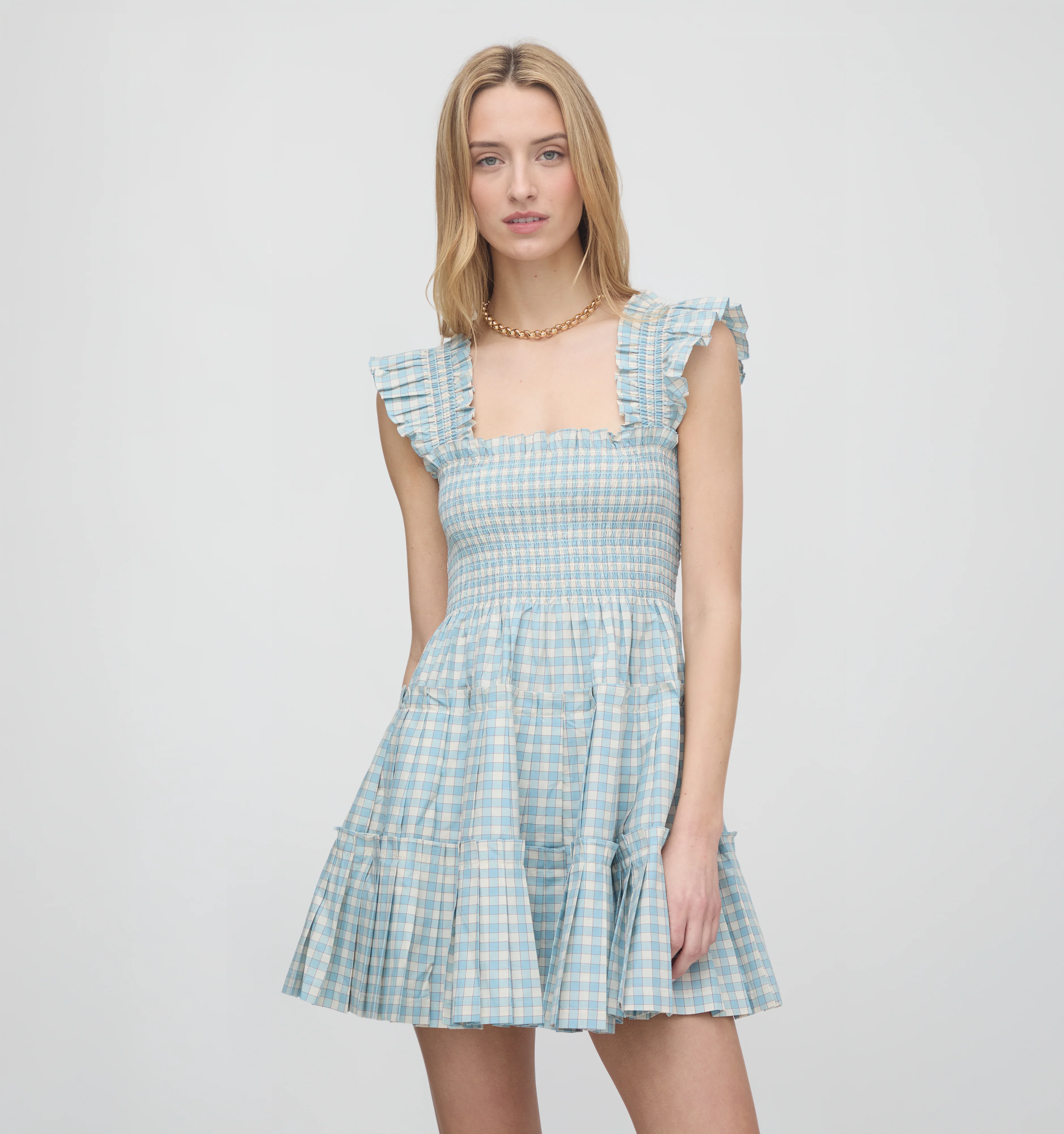 The Charlotte Nap Dress - Blue/Red Gingham
