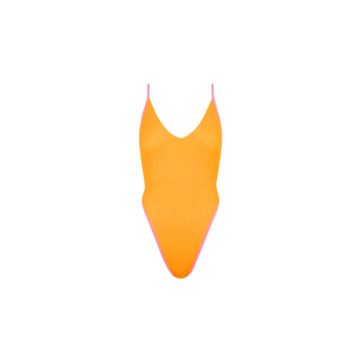 Plunge Cross Back One Piece - Peach Pop