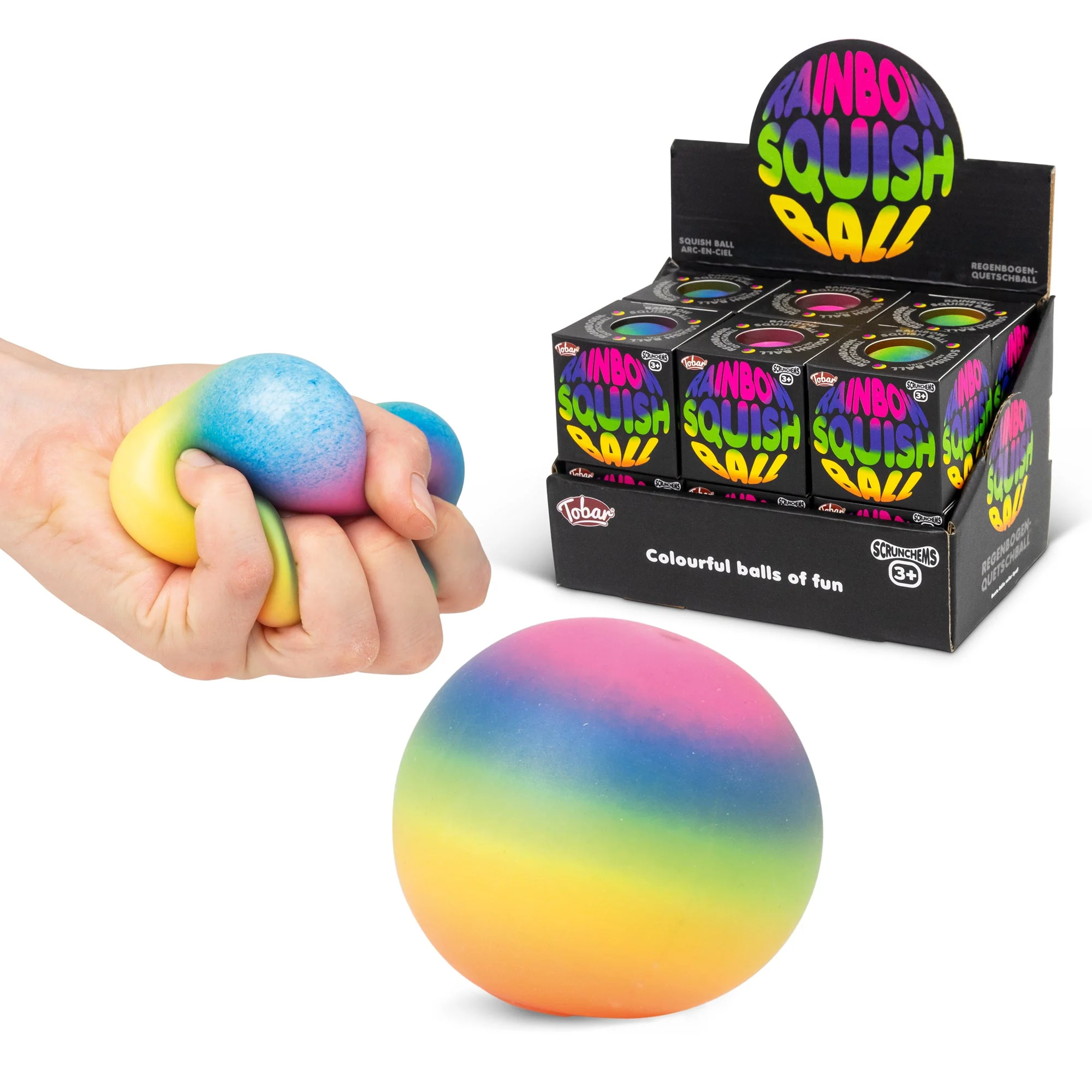 Scrunchems Rainbow Squishy Ball Fidget Toy (1pc)
