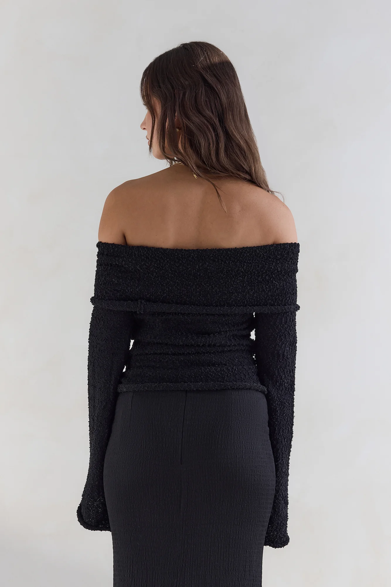 First Class Fantasy Off Shoulder Top Black