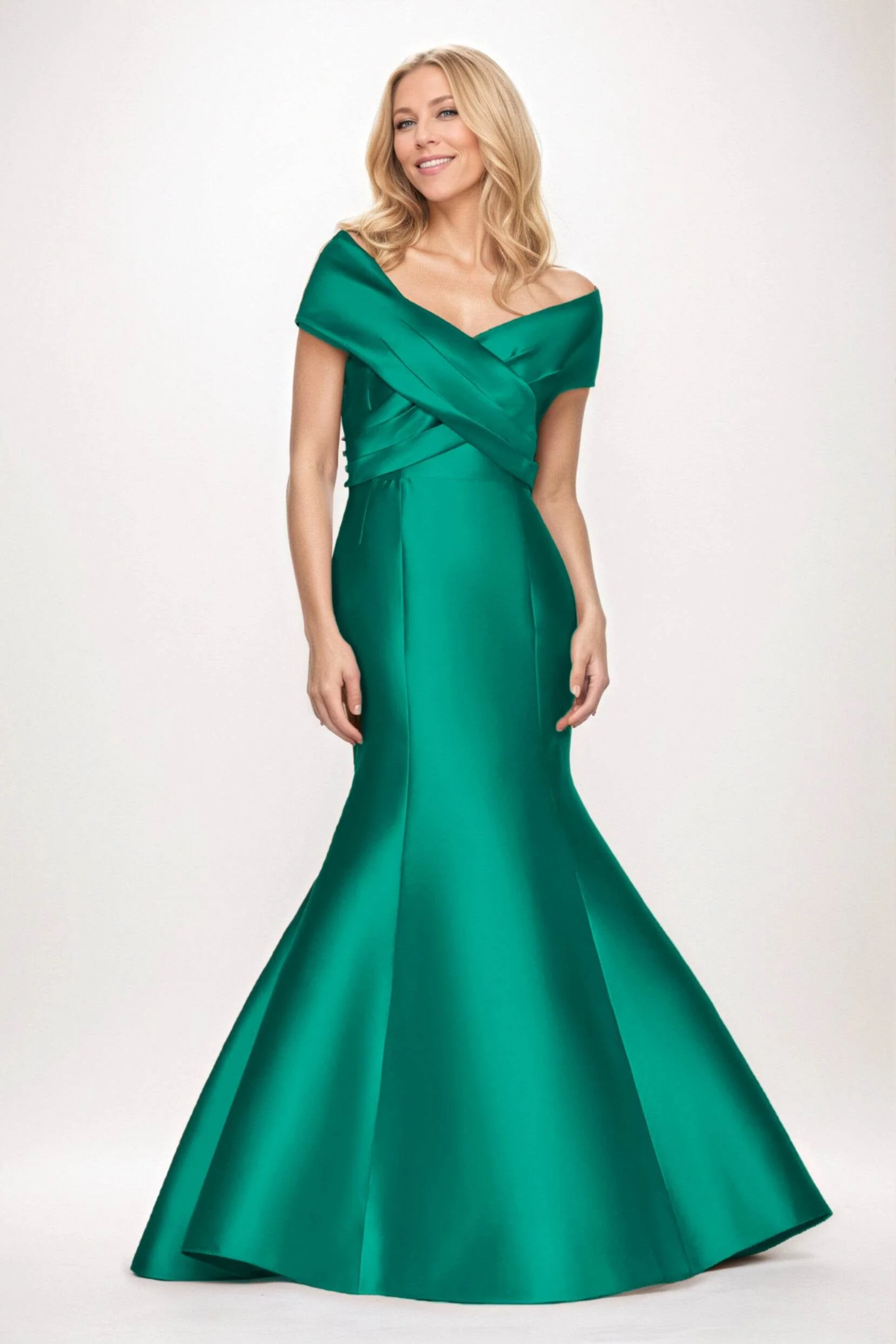 Trumpet-Mermaid Maxi Satin Mother of the Bride Dresses CM0407