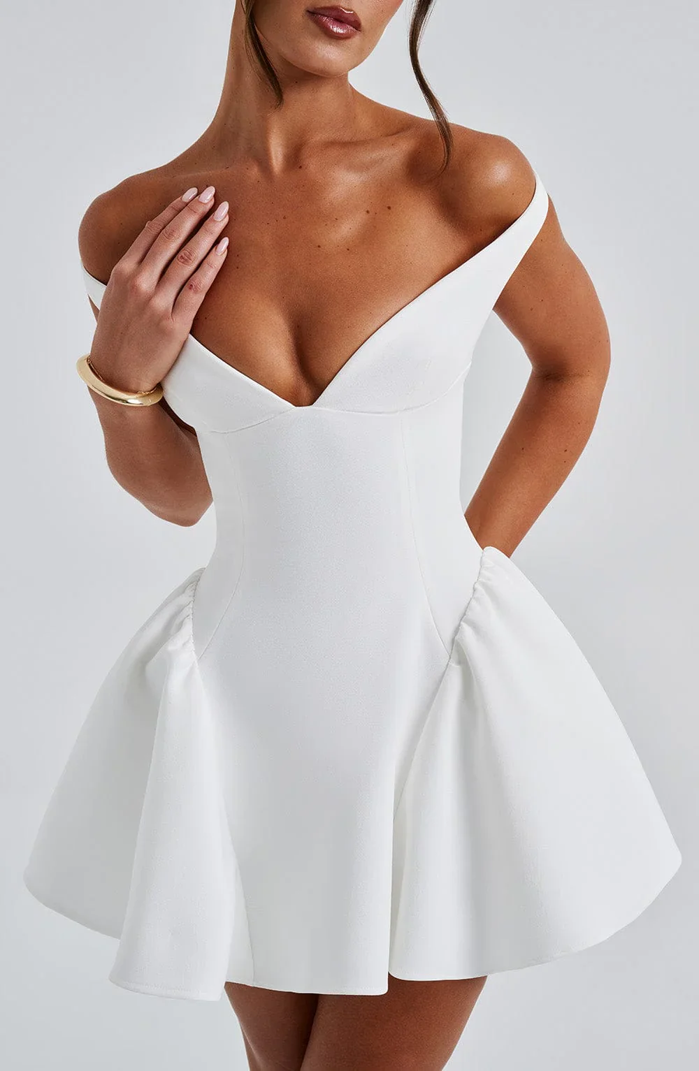 Marla Mini Dress - Ivory - luluinthesky