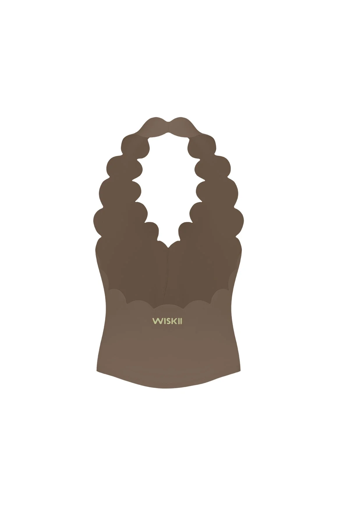 Riviera Scallop Halter Bra Tank