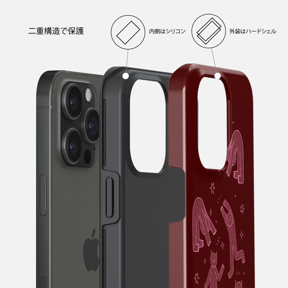 Inner Demons - iPhone 15 Pro ケース