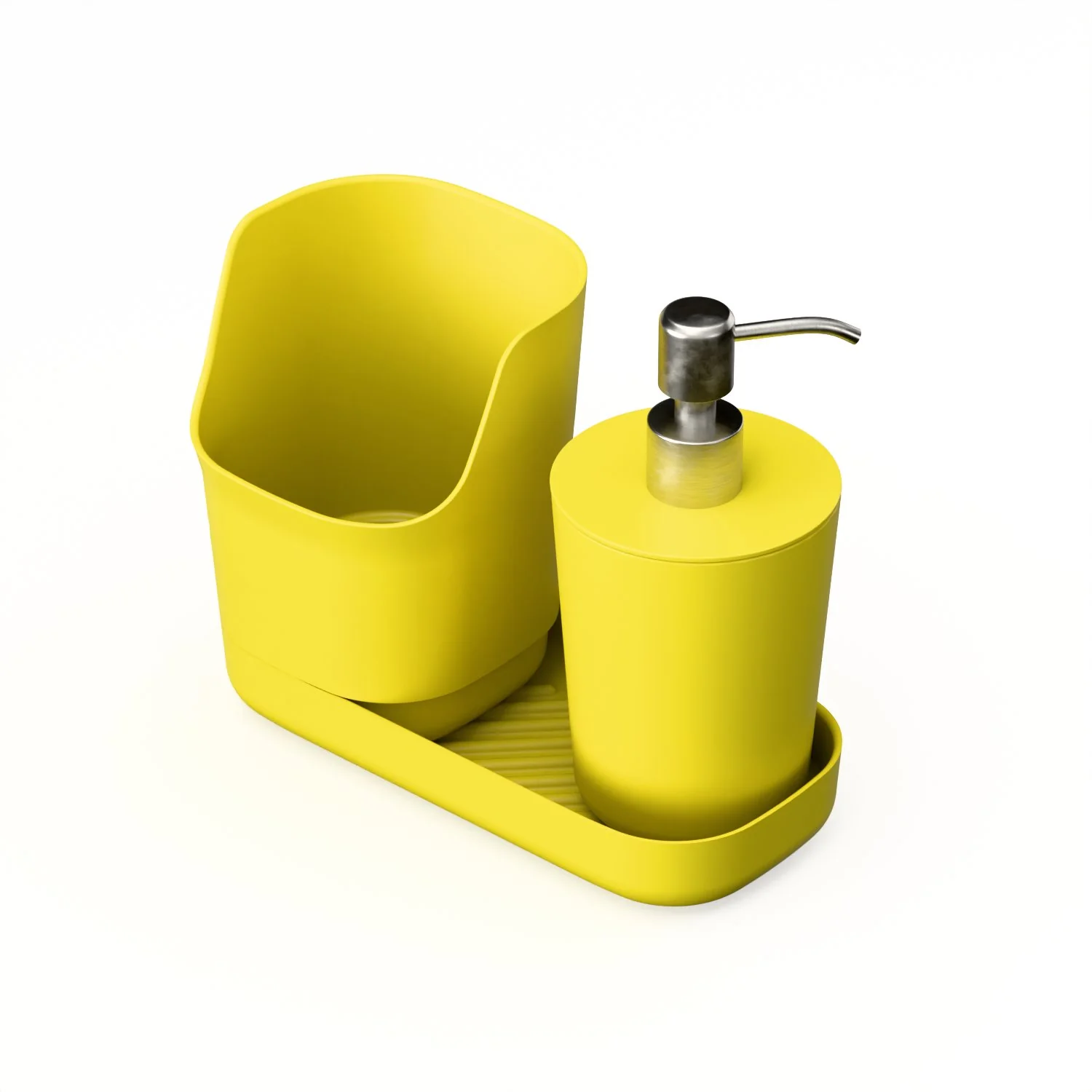 Vogeelle Duo Sink Caddy Organizer & Soap Dispenser - Lemon