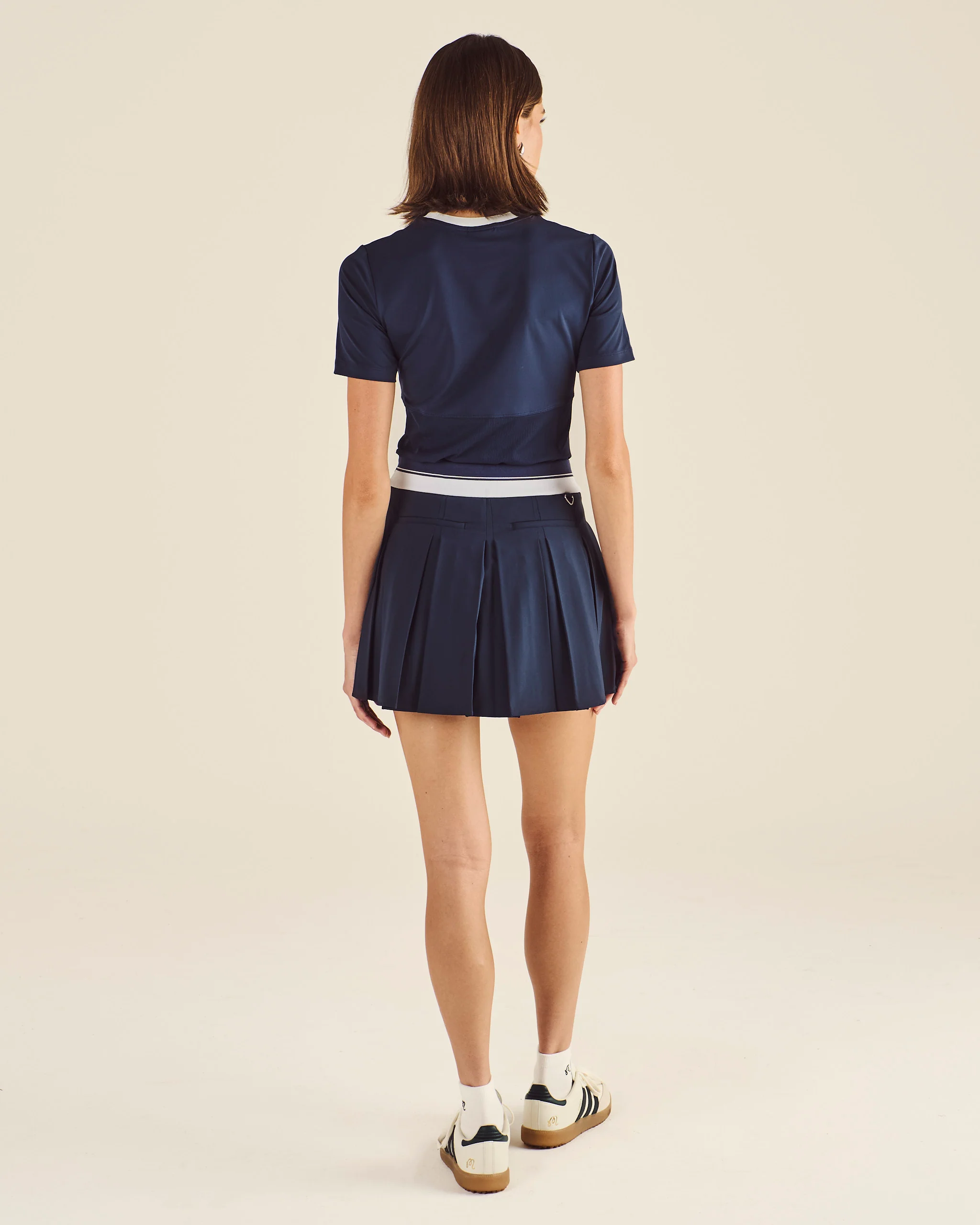Studio Seoul Logo Banding Pleated Skirt