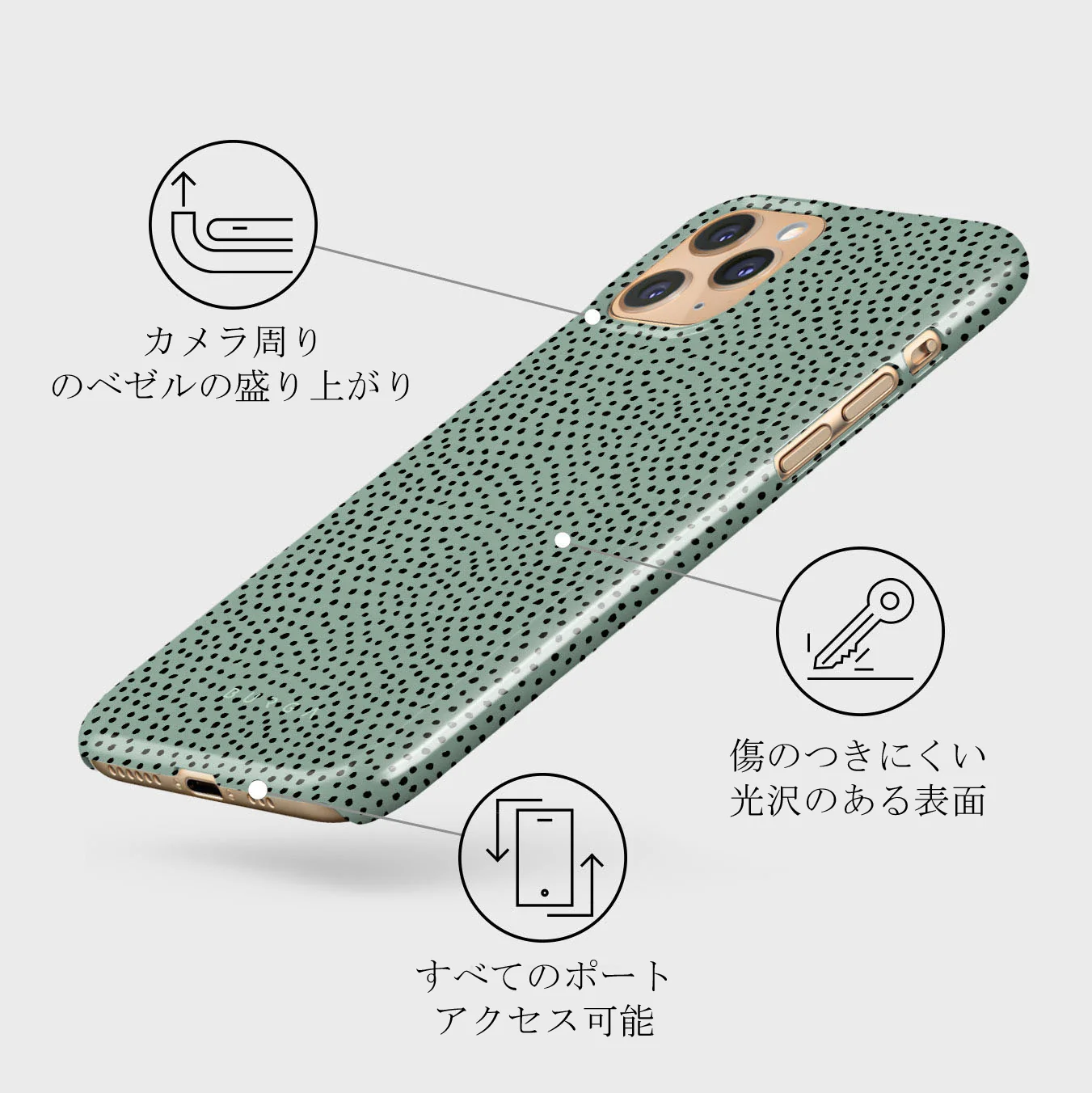 Mint Gelato - Dots iPhone 11 Pro ケース