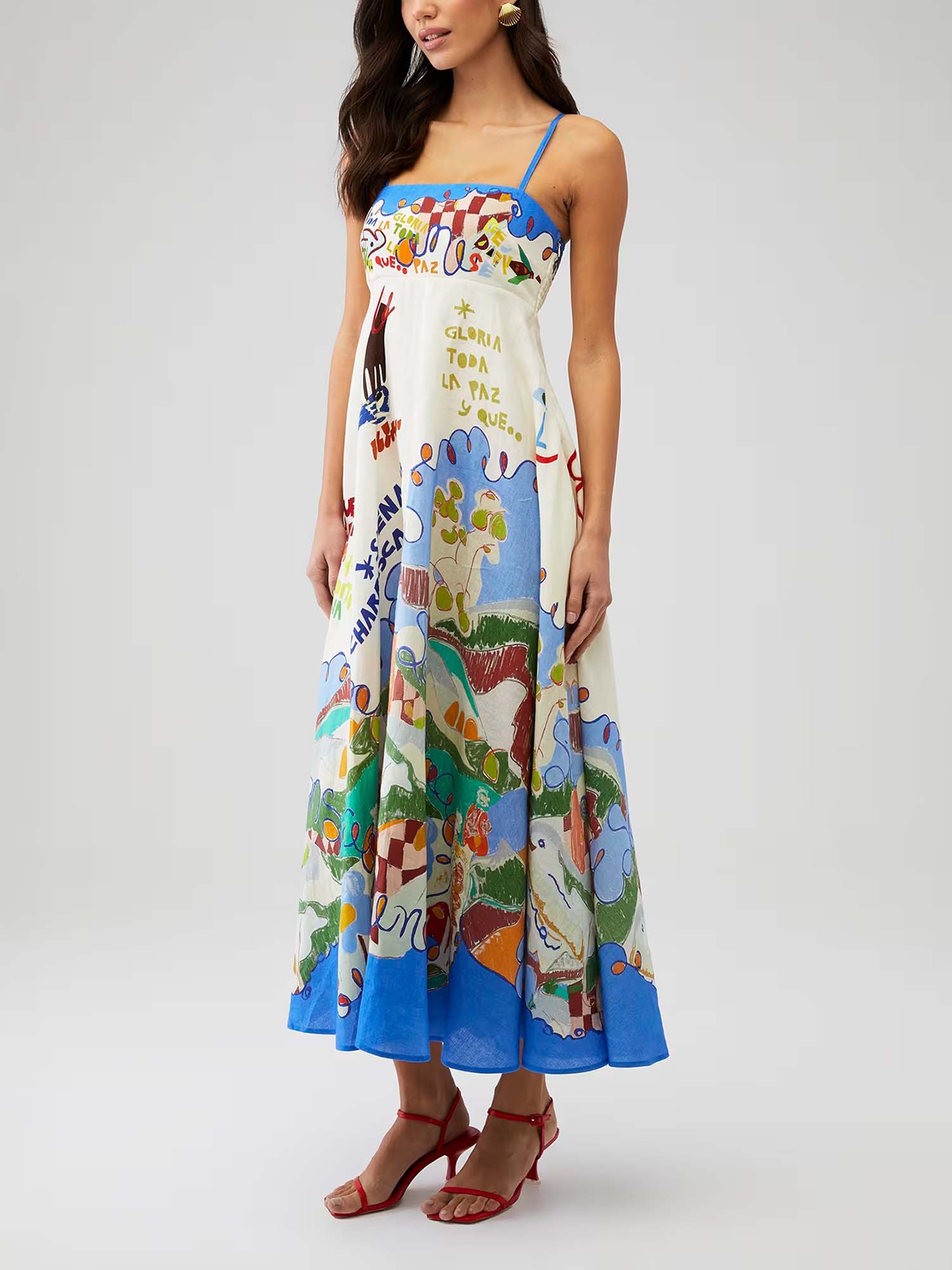 Vibrant Story Midi Dress