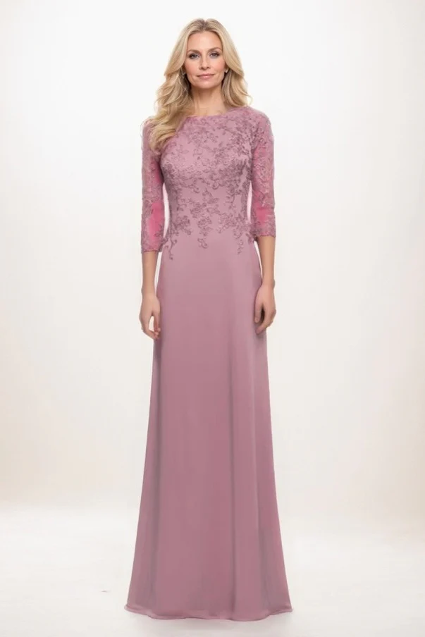A-Line Maxi Chiffon Mother Of The Bride Dress CM0313