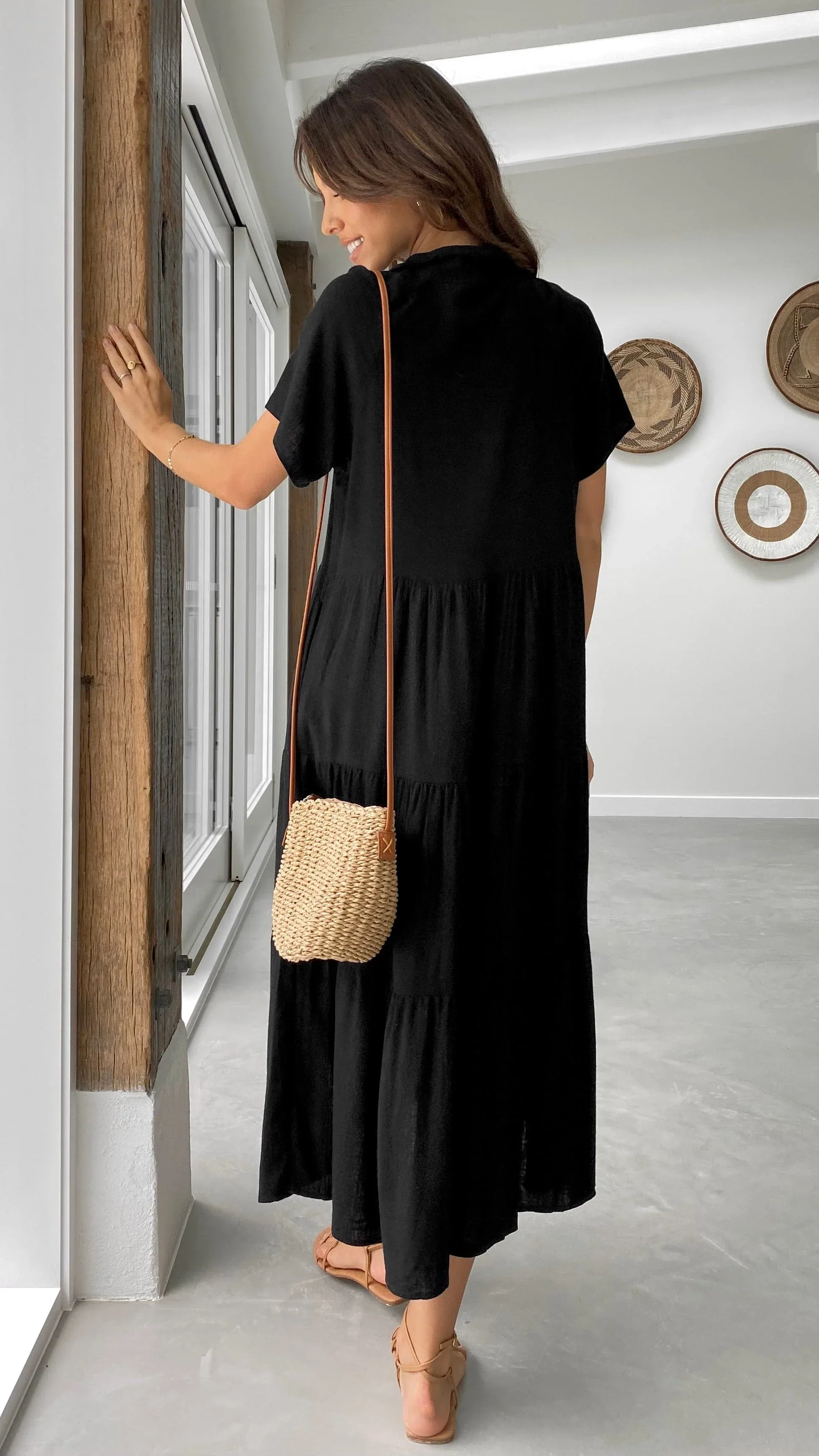 Kimberly Midi Dress - Black