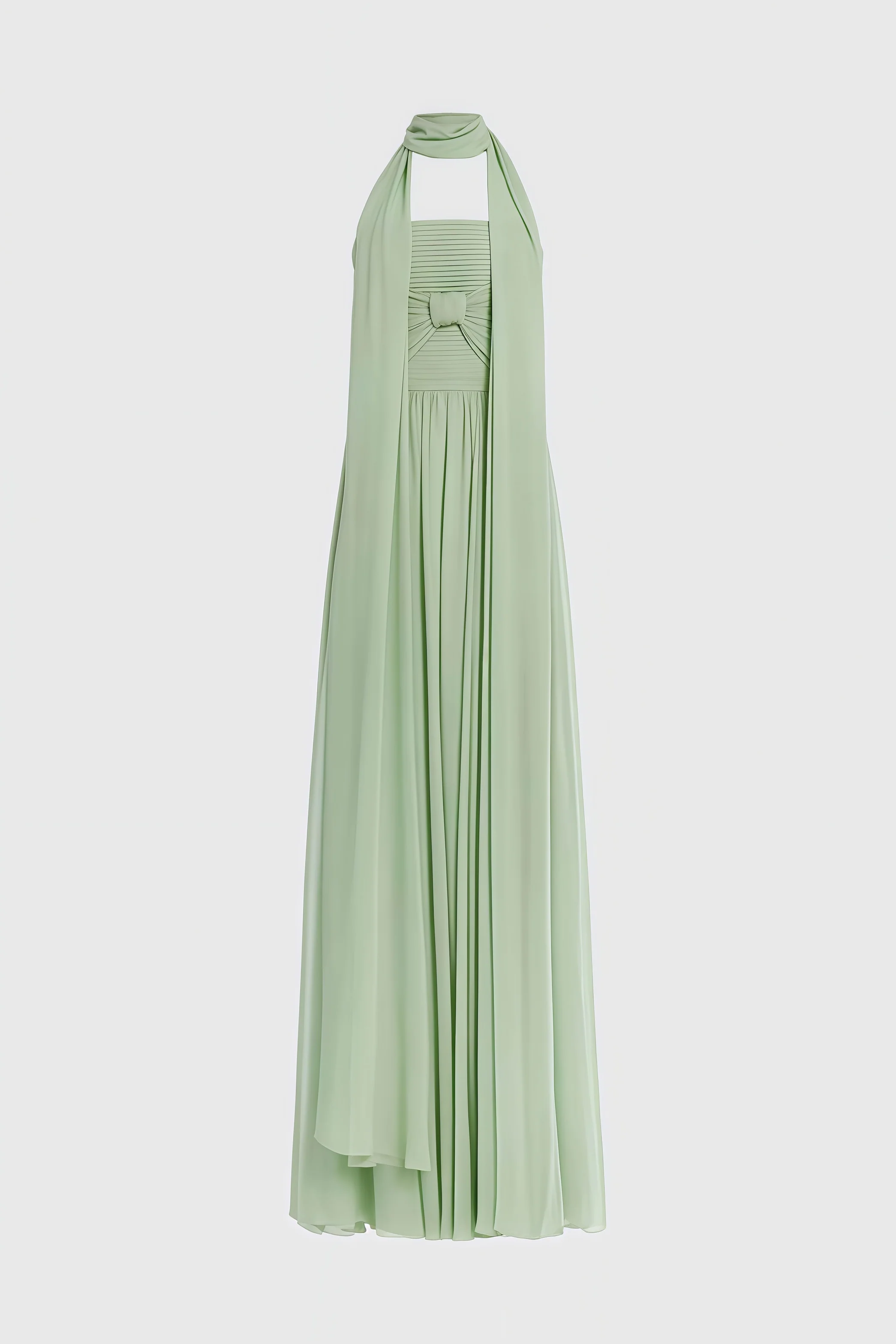 Bellke Green Pleated Strapless Maxi Dress - luluinthesky
