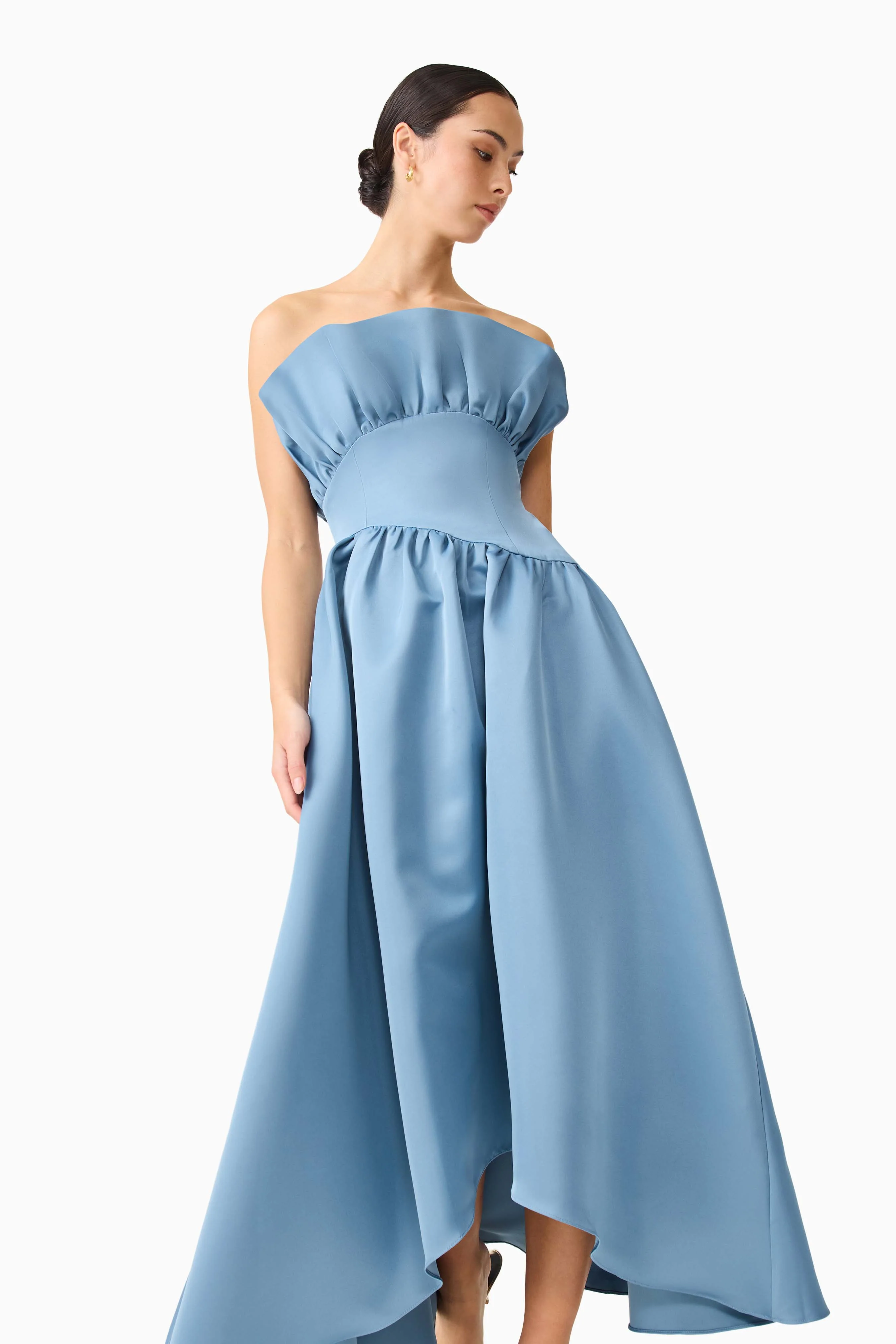Laurel Sleeveless Maxi Dress in Steel Blue