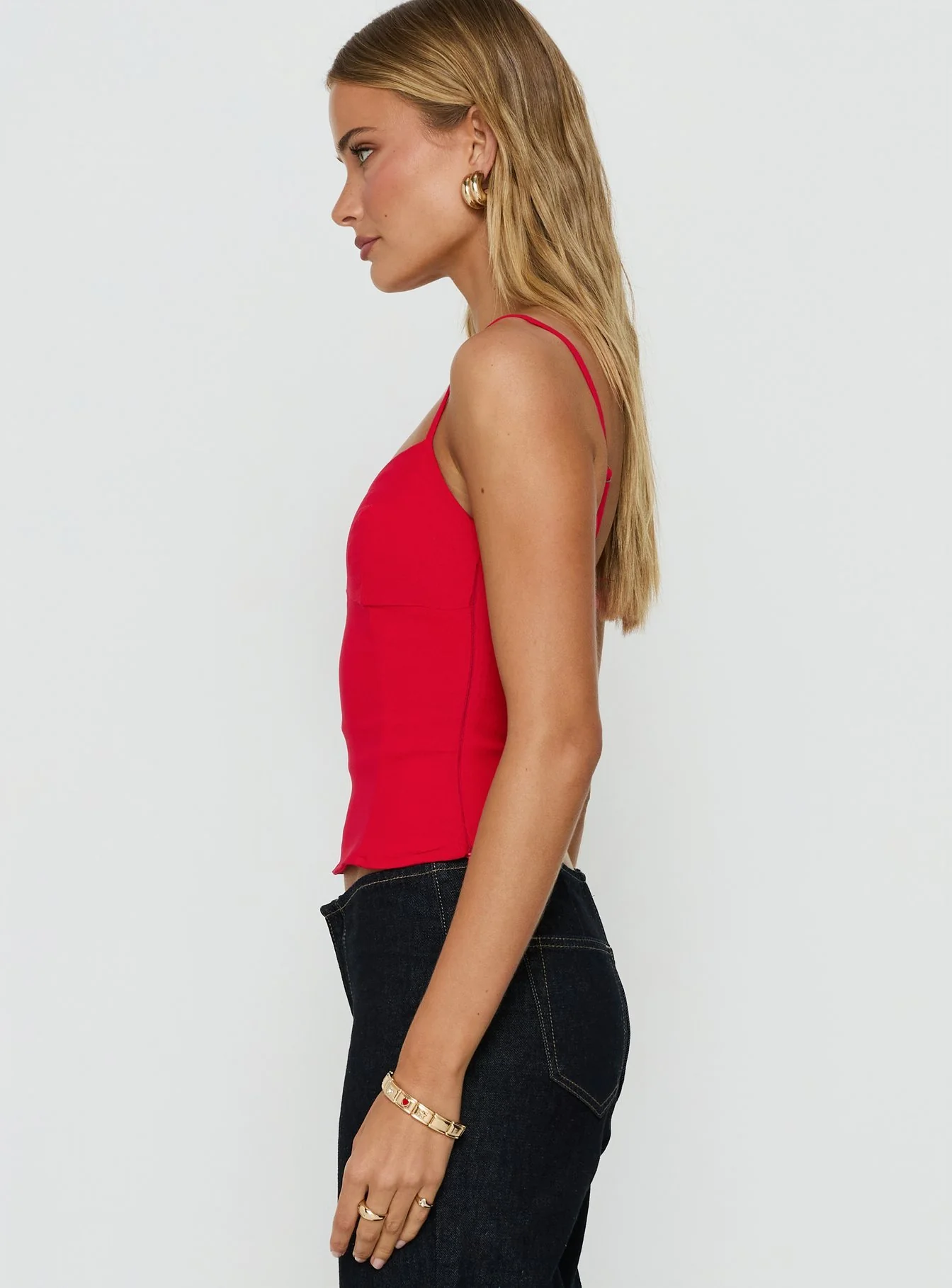 Elanah Structured Cami Top Red