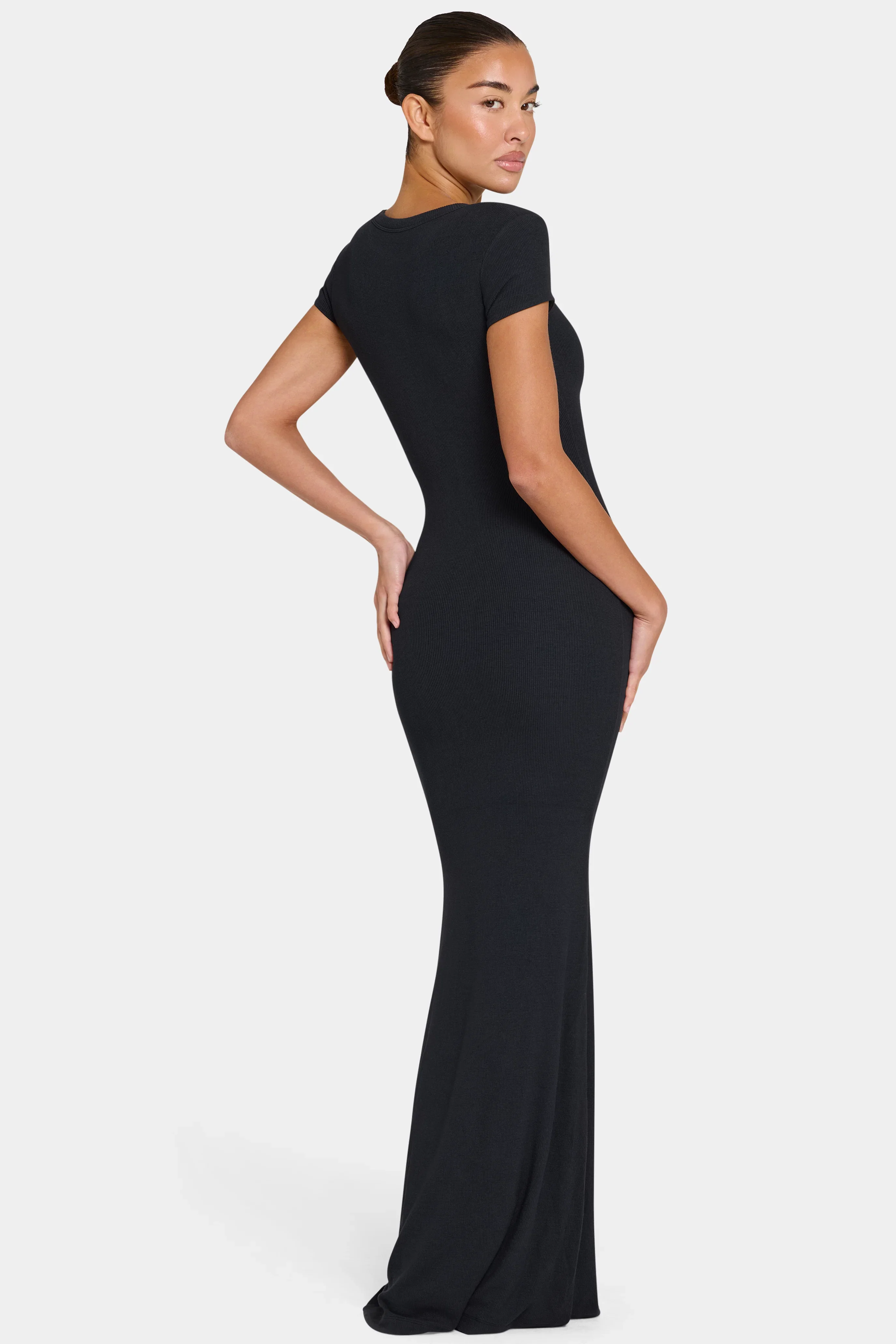 ButterCloud™ Cap Sleeve Maxi Dress in Black