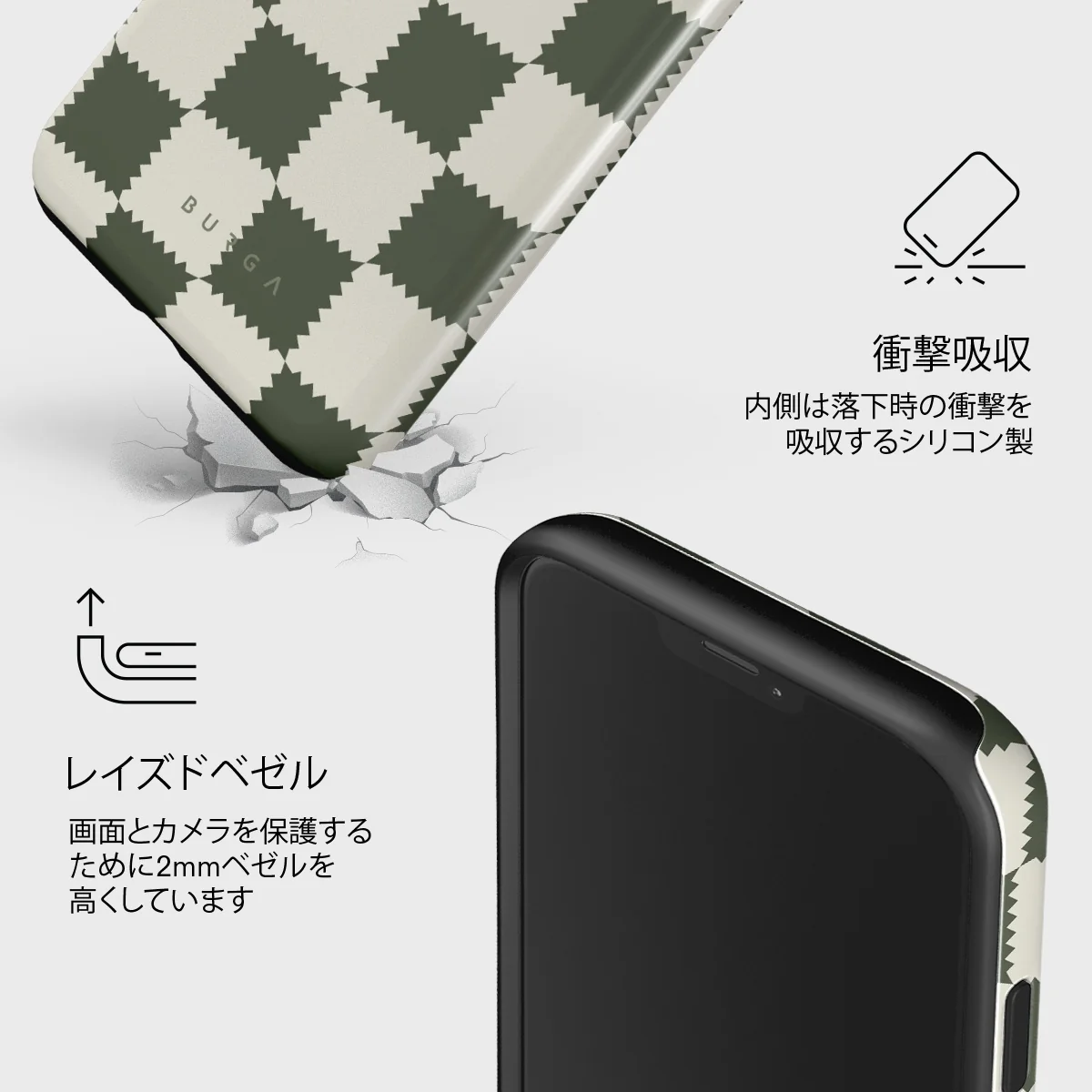Retro Grid - iPhone 12 Mini ケース