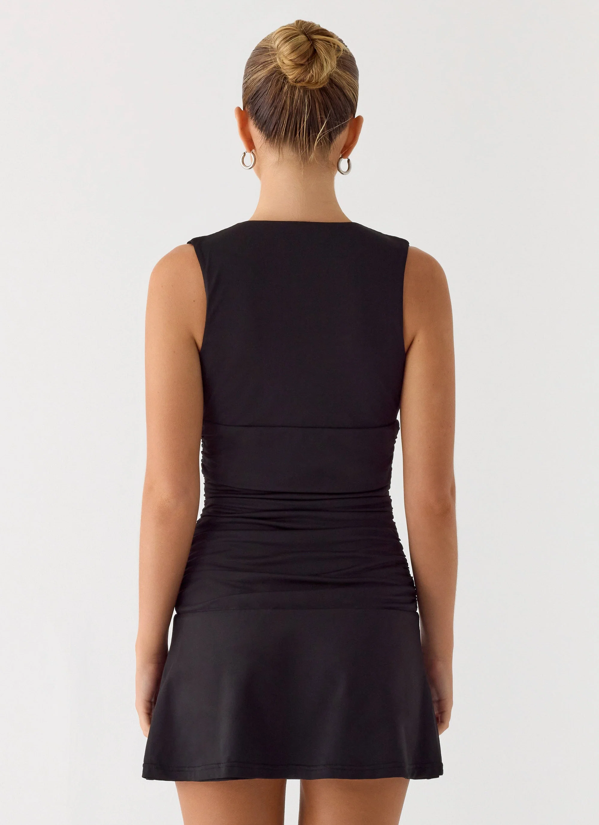 Cherry Sky Mini Dress - Black