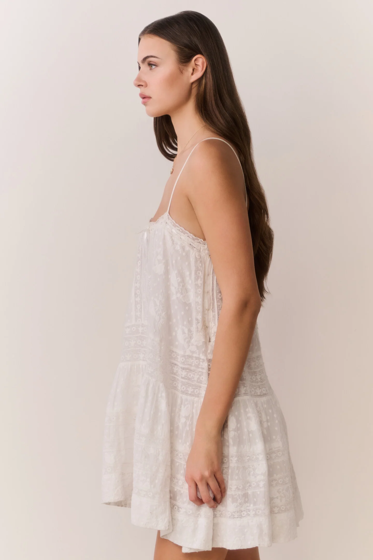Vionett Cotton Victorian Mini Dress