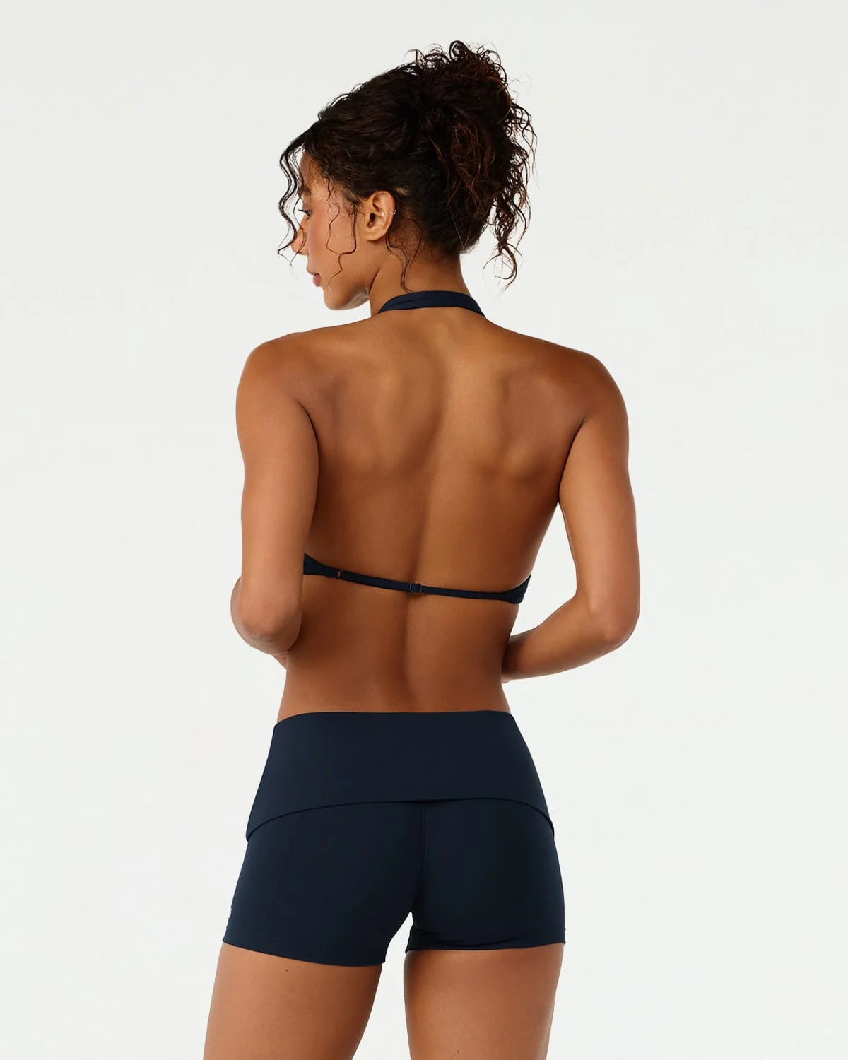 Form Triangle Halter Crop | Deep Navy