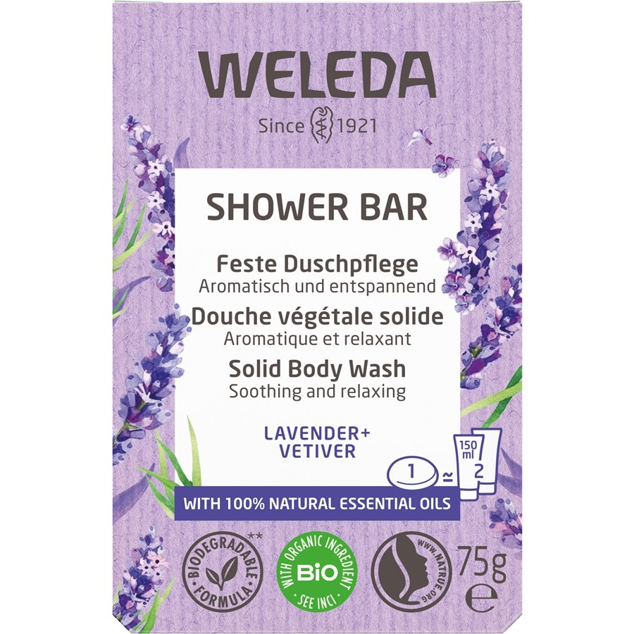 WELEDA Pielęgnacja pod prysznicem Shower Bar Solid Shower Care Lavender + Vetiver