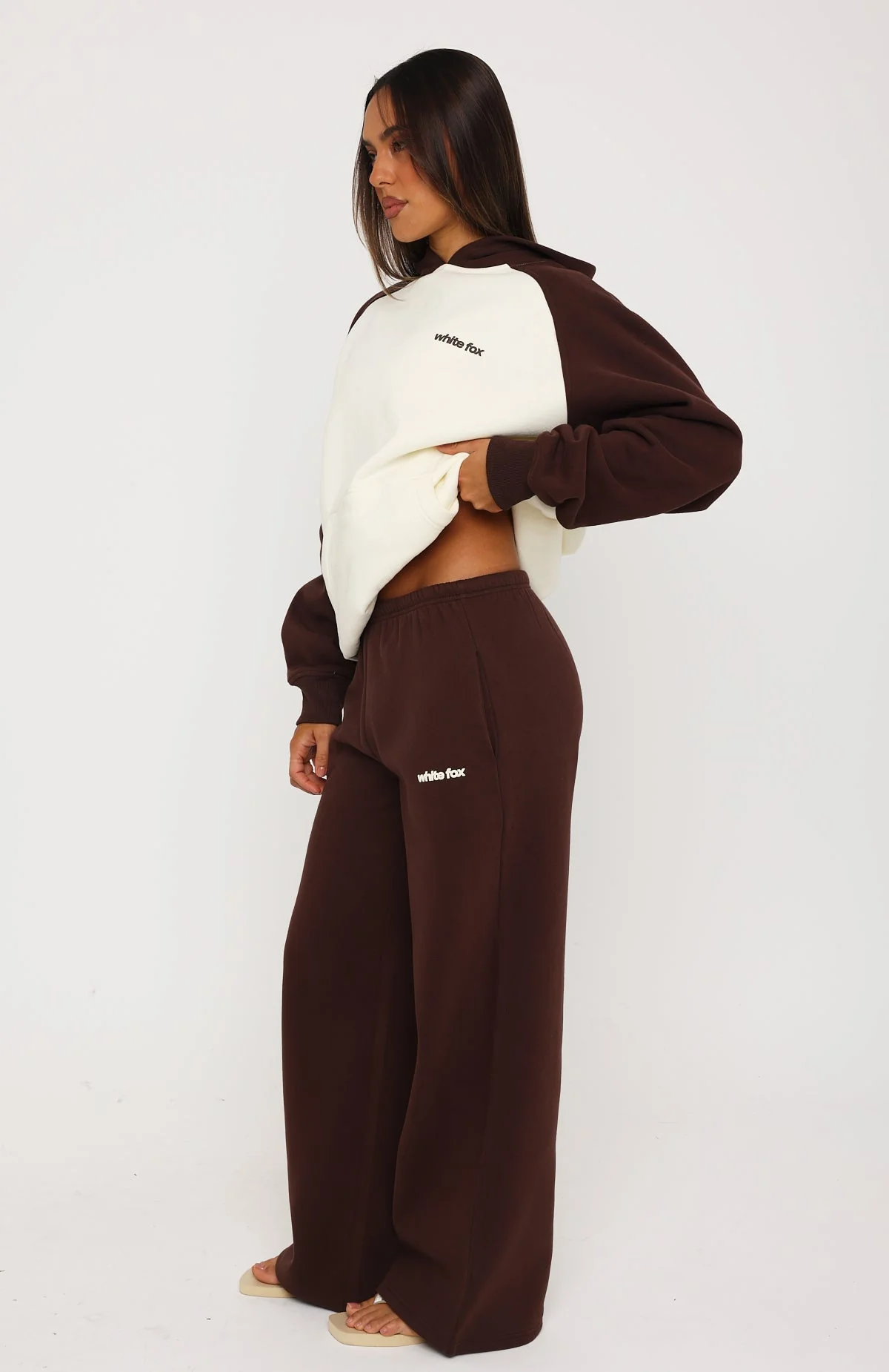 Loving It Here Wide Leg Sweatpants Chocolate