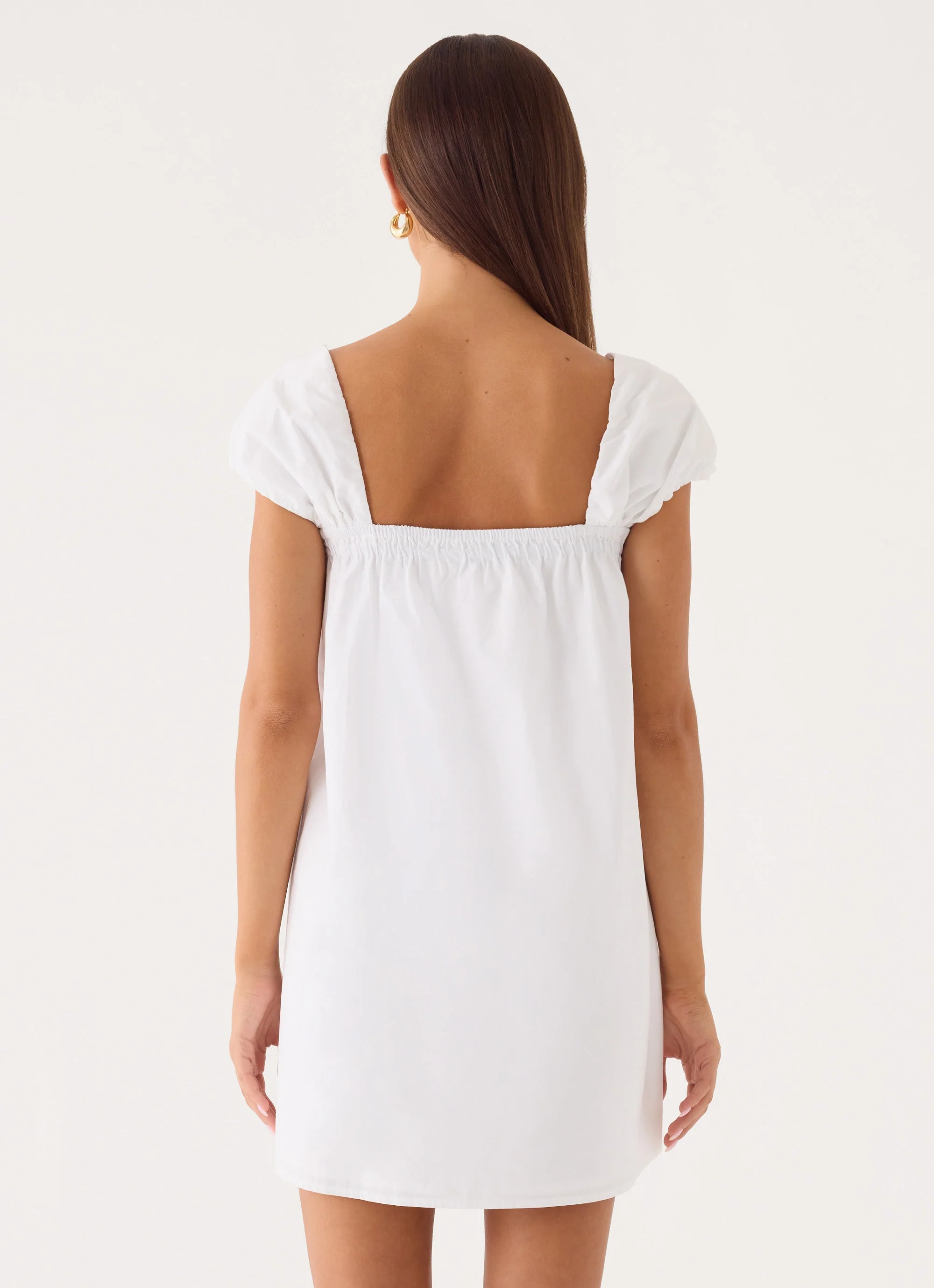 Sugar Blush Cotton Mini Dress - White