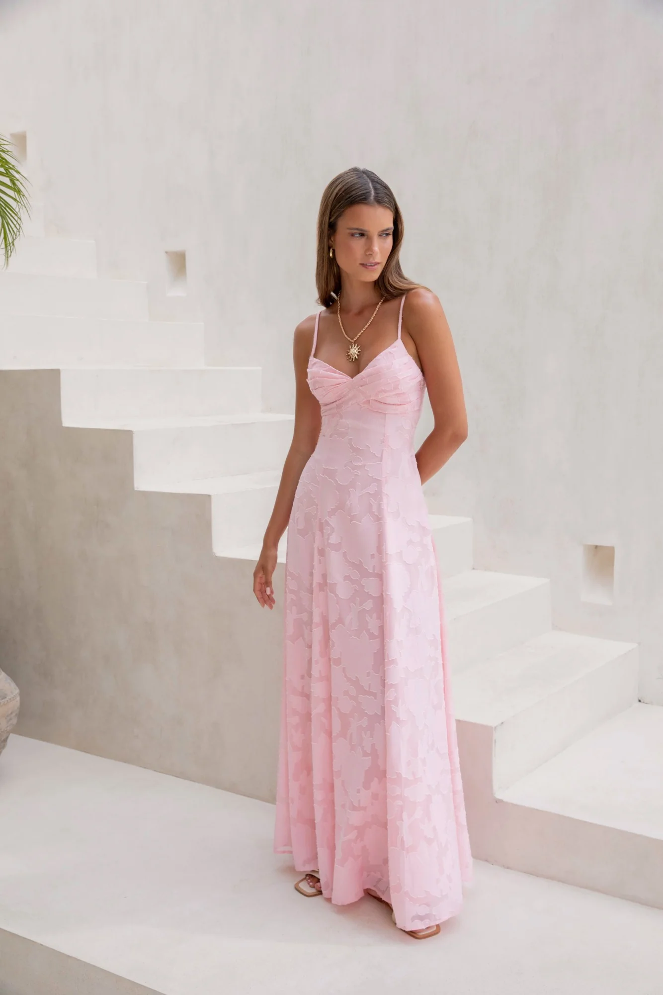 Lost In The Skies Maxi Dress Pink - luluinthesky