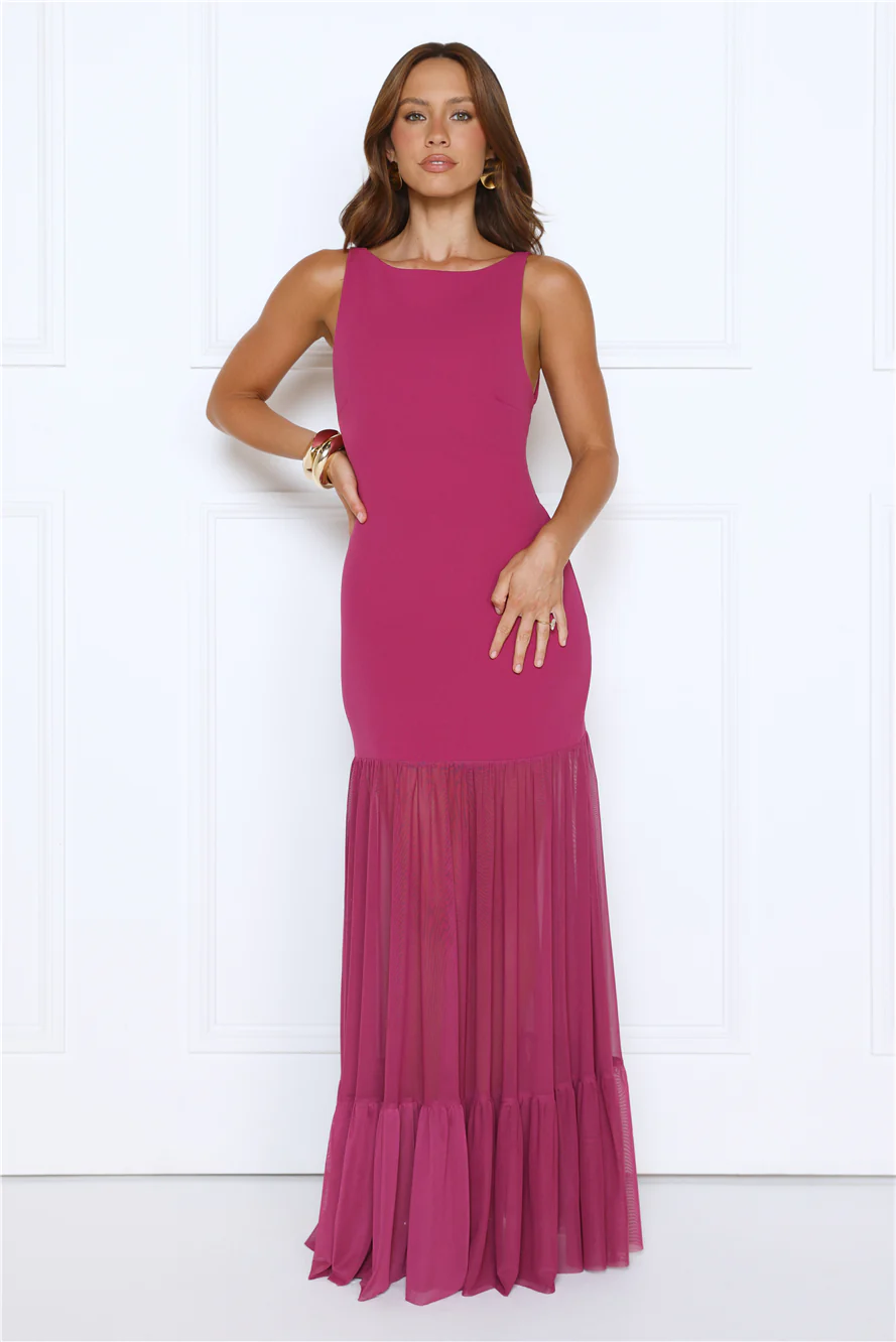 Bloomed With Love Maxi Dress Plum