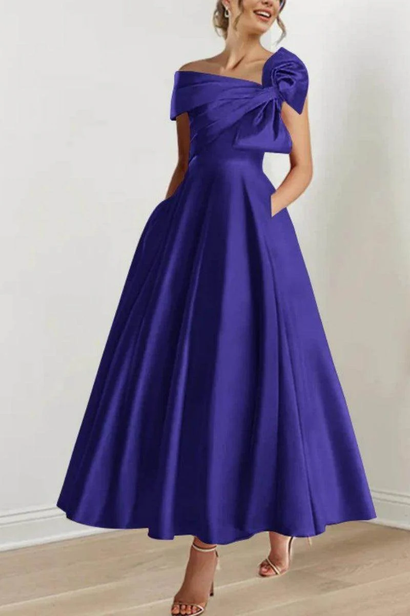 A Line Off The Shoulder Mother Dresses with Bows CM0333