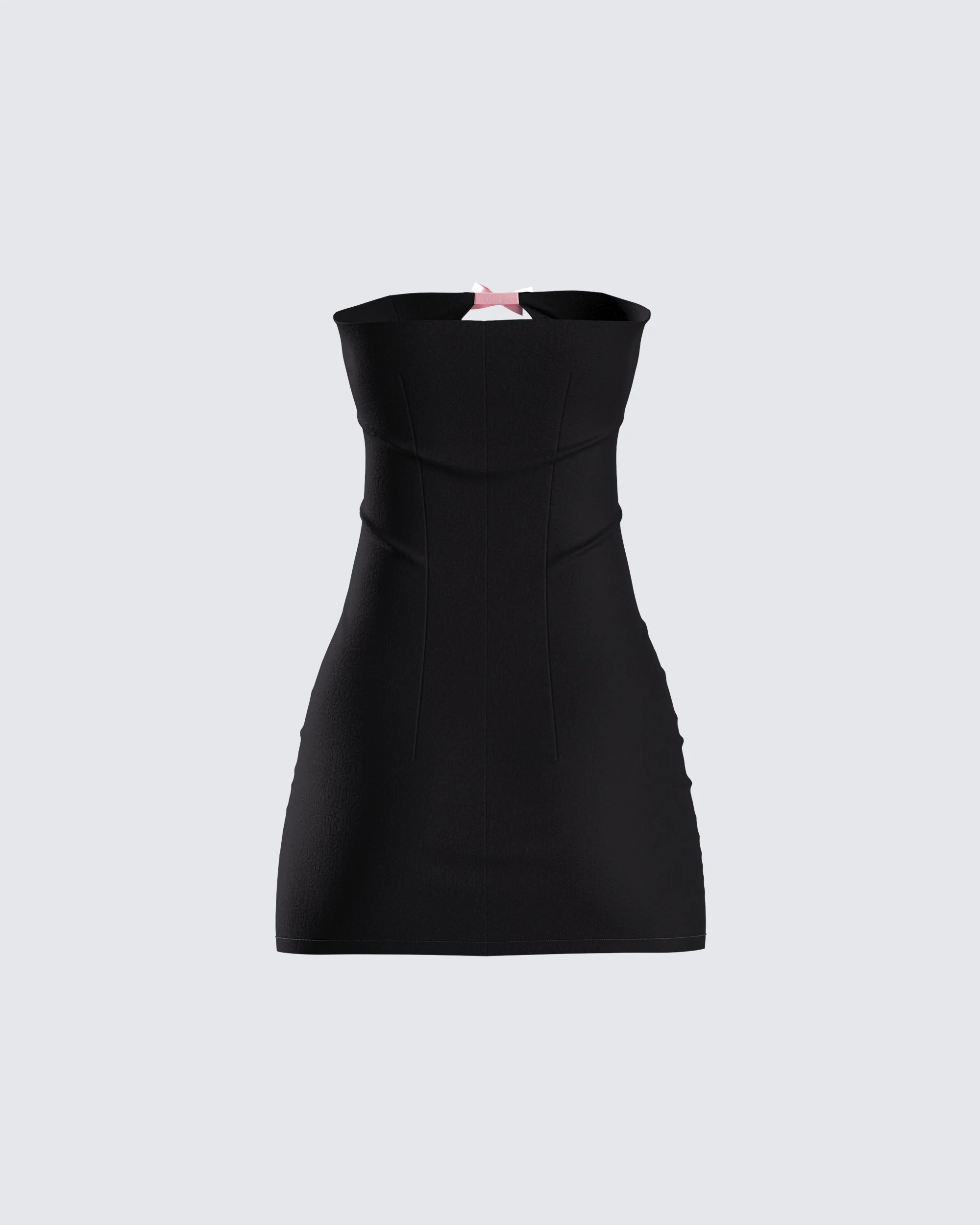 Bodhi Black Satin Bow Mini Dress
