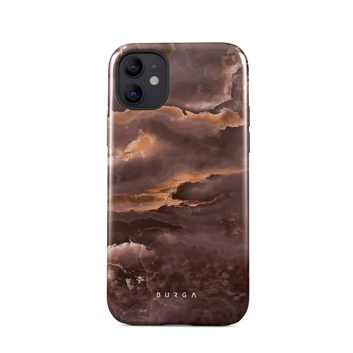 Fire Wood - Brown Marble iPhone 12 Mini ケース