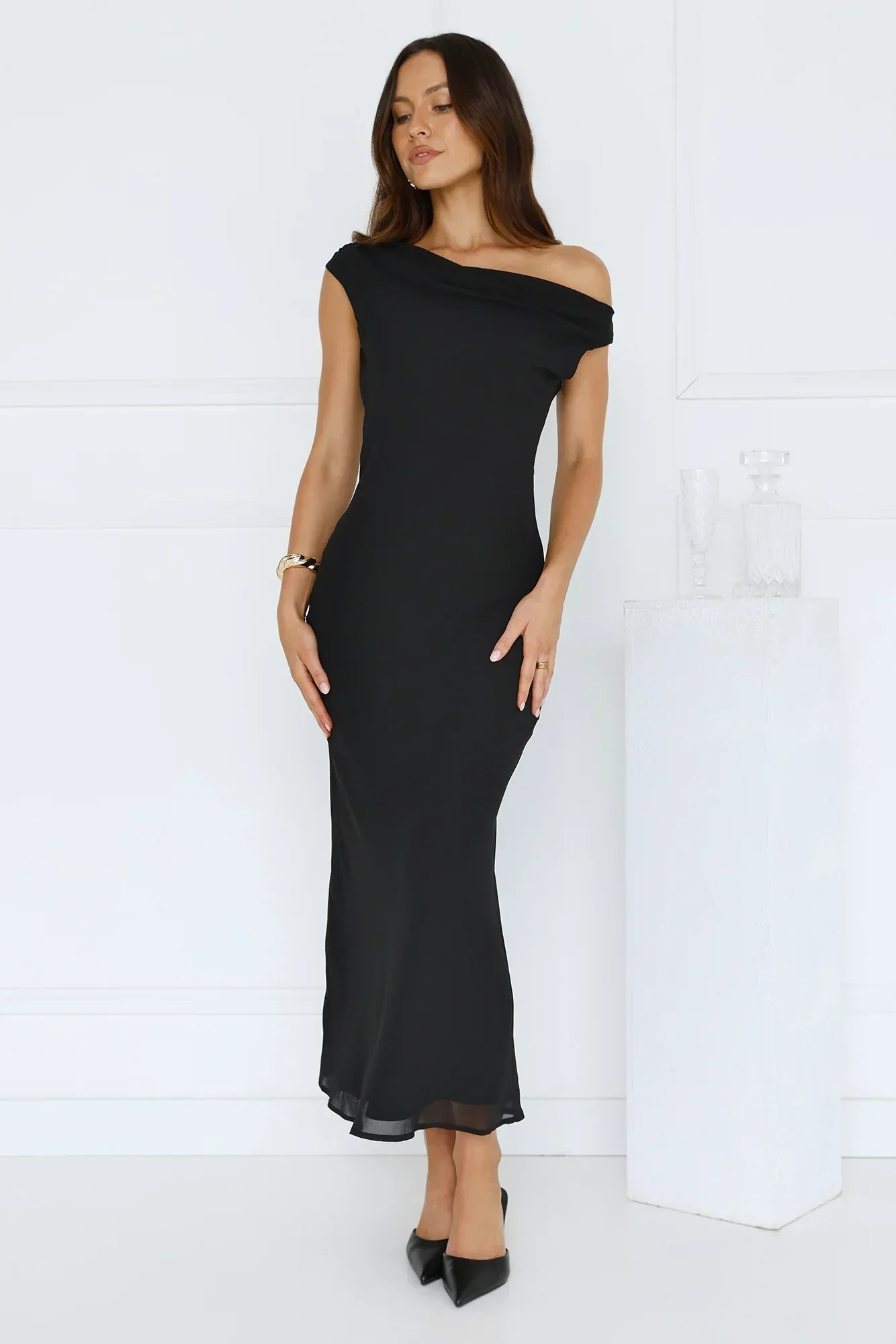 Xenia Off Shoulder Midi Dress