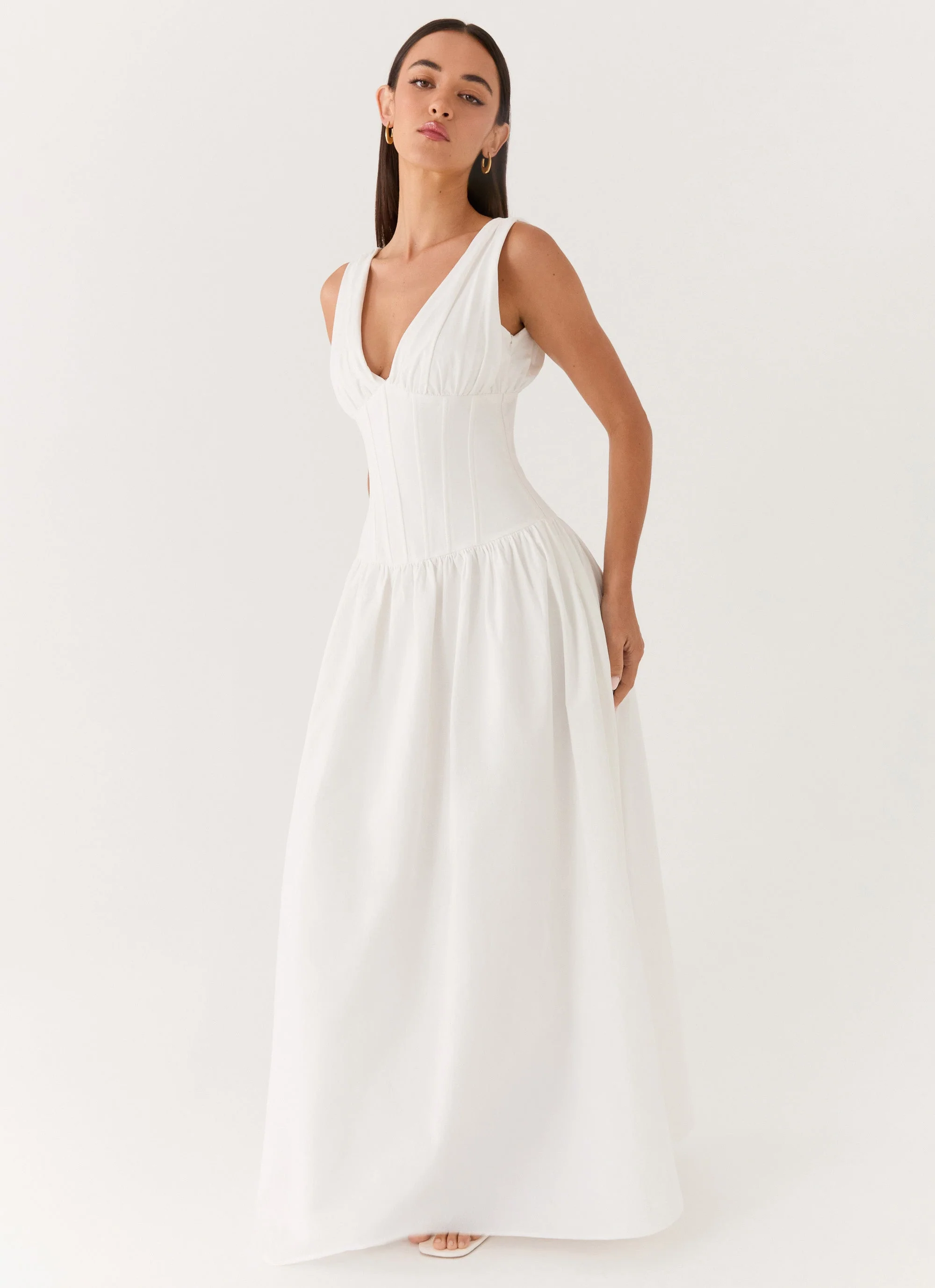 Eunbi Maxi Dress - White - luluinthesky