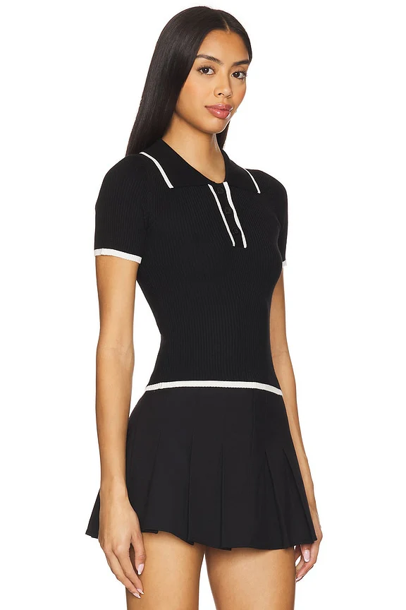 Katrina Knit Polo Top