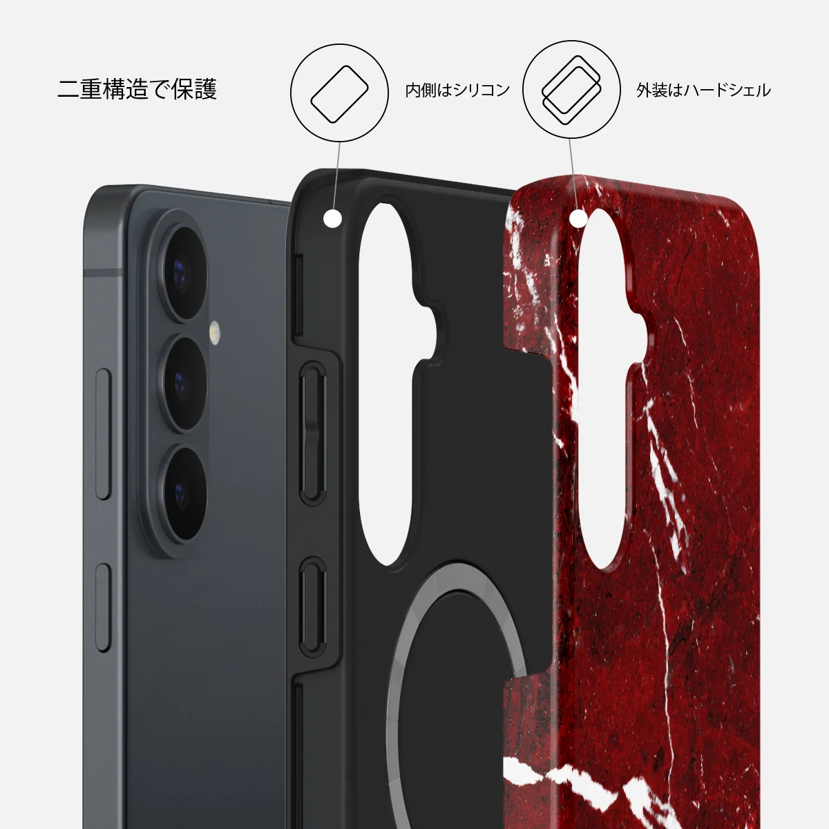 Iconic Red Ruby - Samsung Galaxy S26 FE ケース