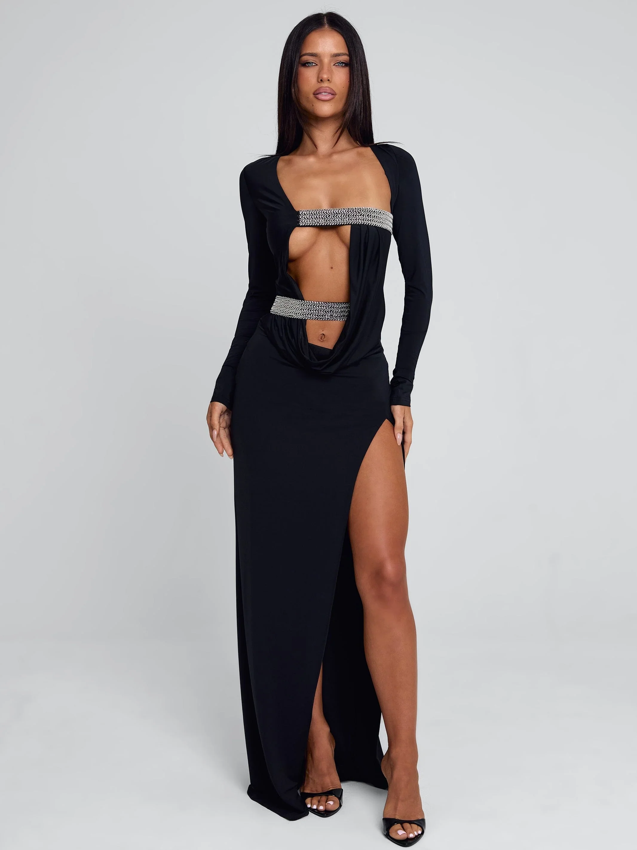 Ellapink SOLVIA MAXI DRESS BLACK