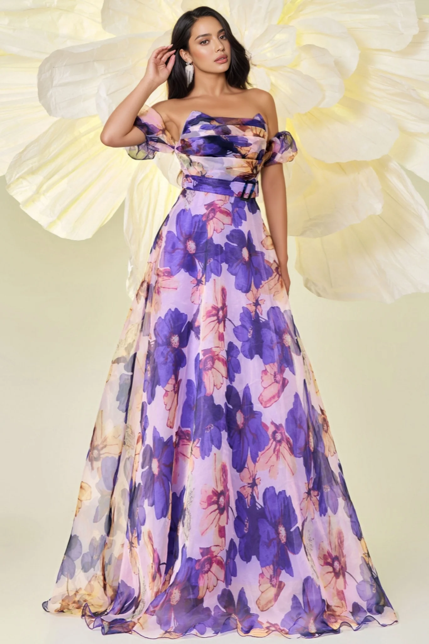 Isabe One Neck Print Maxi Dress