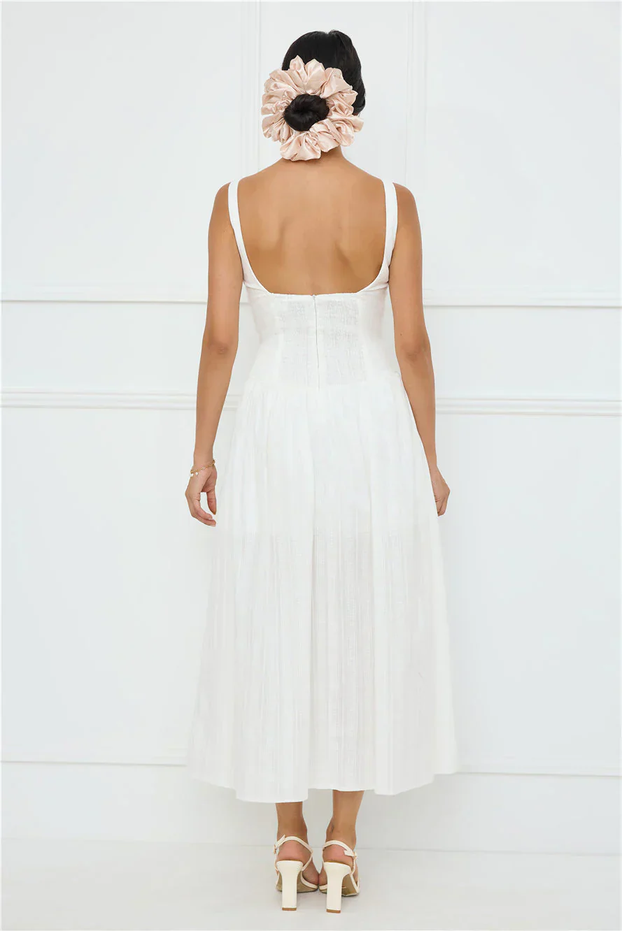 Serene Nights Maxi Dress White - luluinthesky