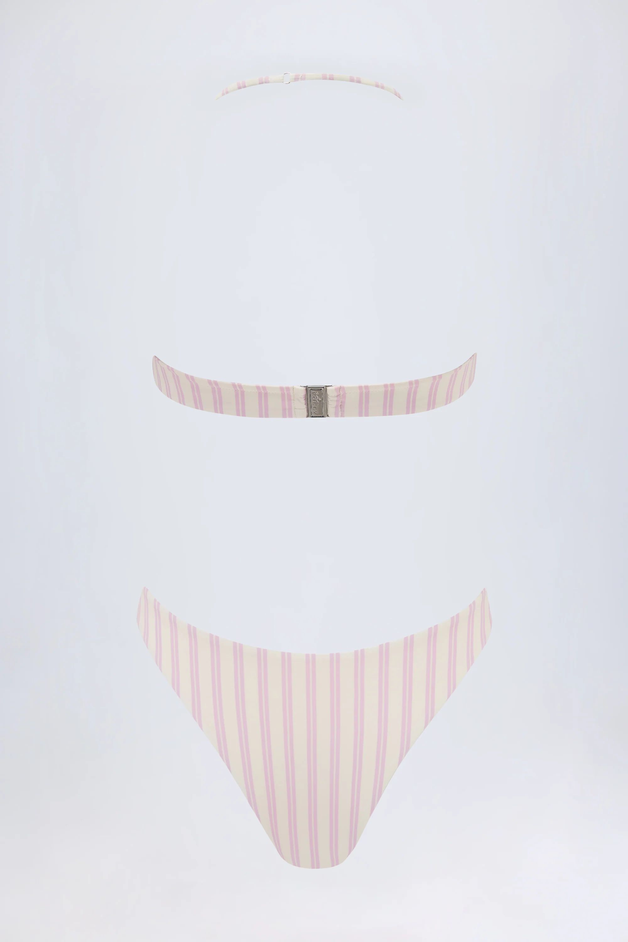 Cut-Out Halterneck Swimsuit in Mauve