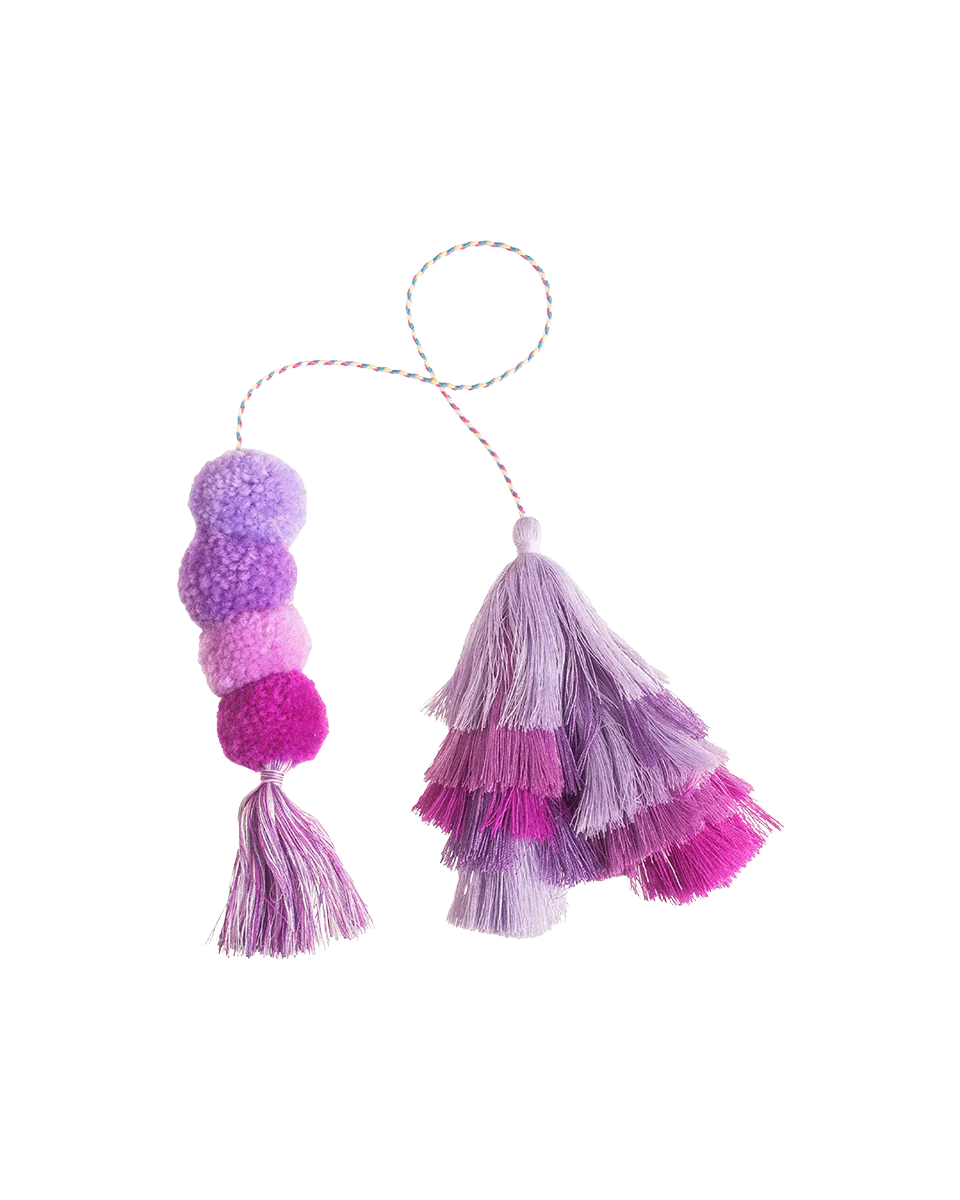 Bogg® Bag Bauble - Purple Rain Double Tassel
