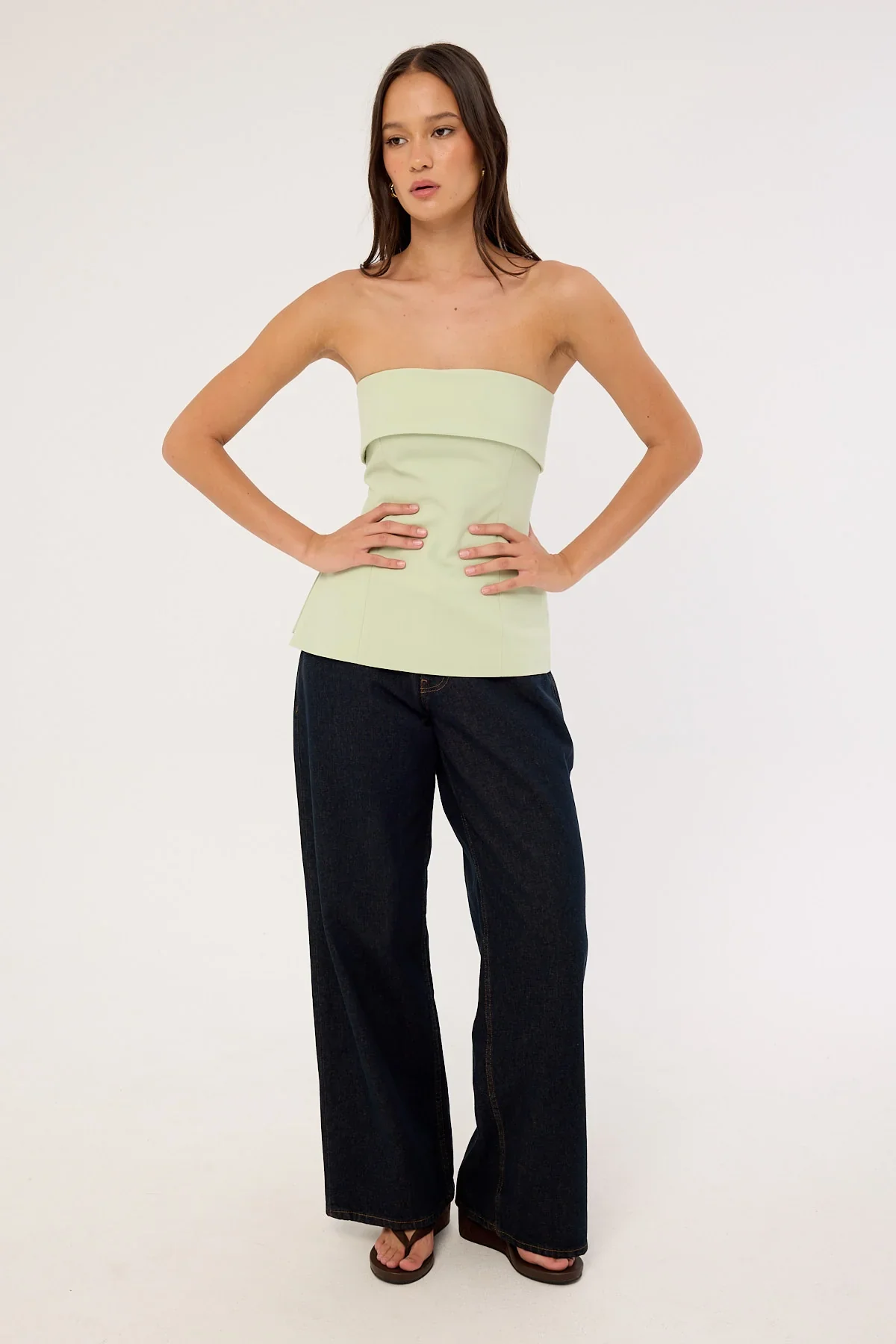 Perfect Stranger Luca Strapless Long Line Top Mint